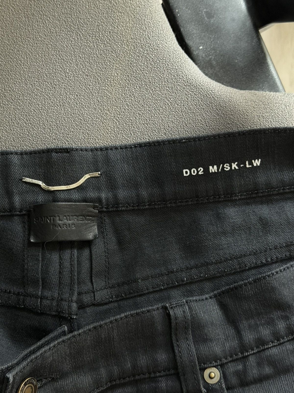 Saint Laurent Paris SS16 Leather Studded Knee D02 Denim Jeans 38 Size US 38 / EU 54 - 6 Thumbnail