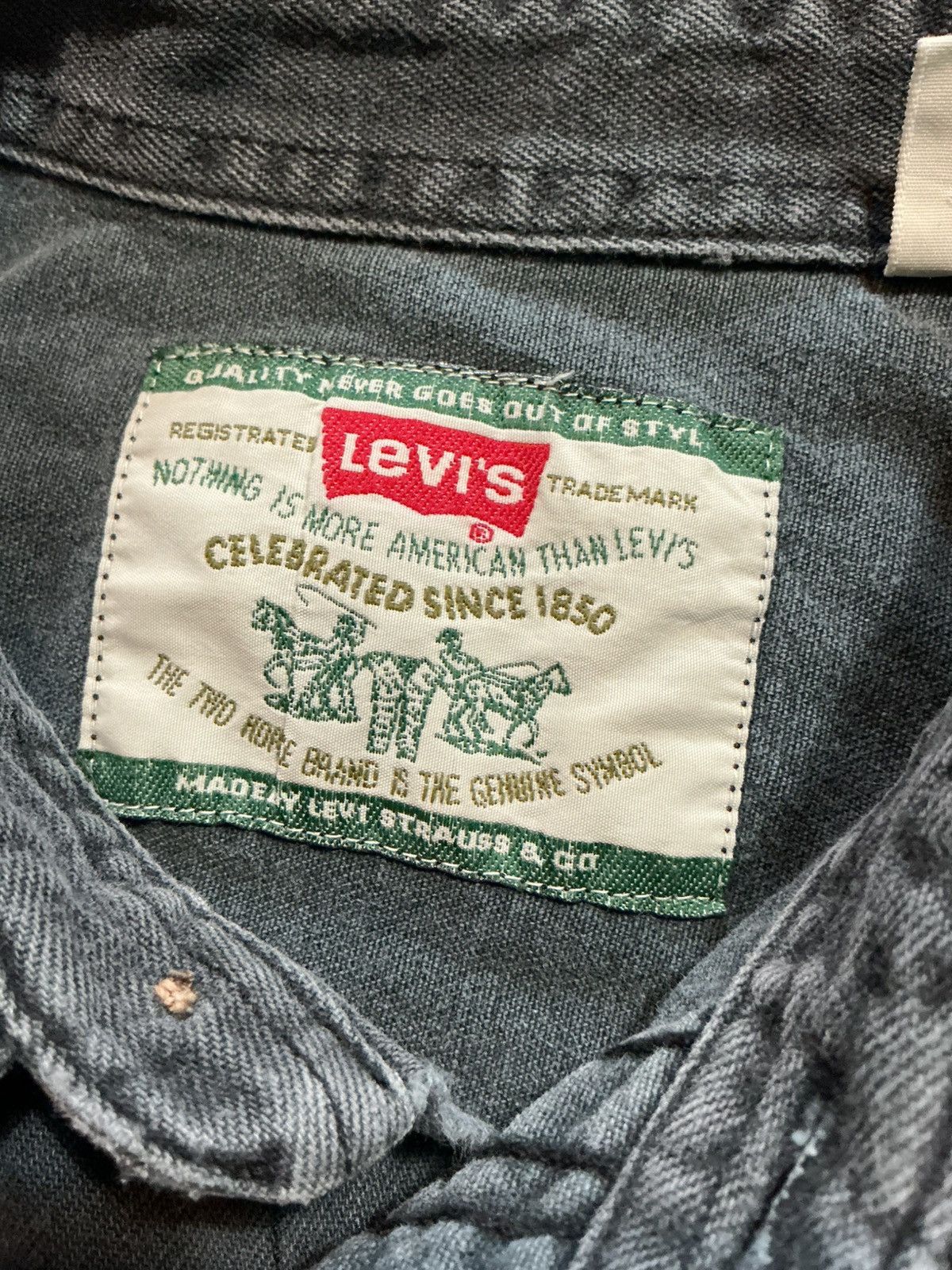 Levi's Vintage 90s Levis Modern Authentics Black Button L/S Shirt Size US M / EU 48-50 / 2 - 5 Thumbnail