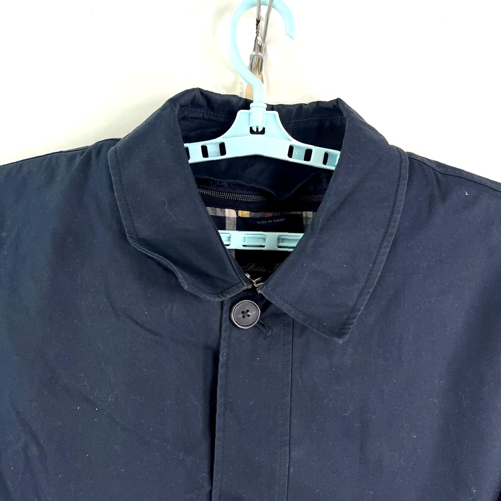 Brooks Brothers VINTAGE Brooks Brothers Men's Overcoat Coat 48 Regular Wool Lined Solid Blue Classic 90s Size US M / EU 48-50 / 2 - 3 Thumbnail