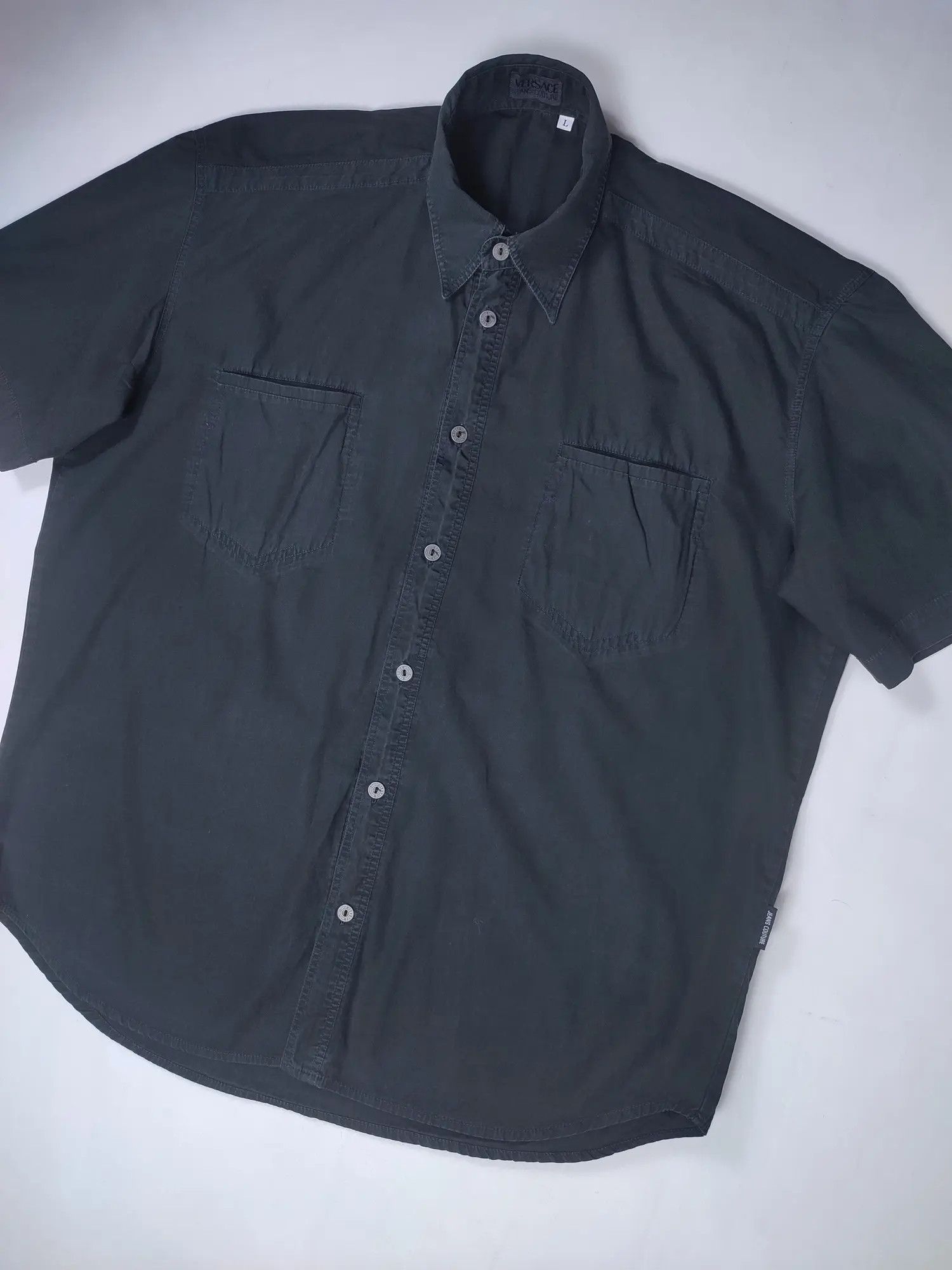 Versace Jeans Couture × Vintage Vintage Versace faded metal button shirt Size US L / EU 52-54 / 3 - 5 Thumbnail