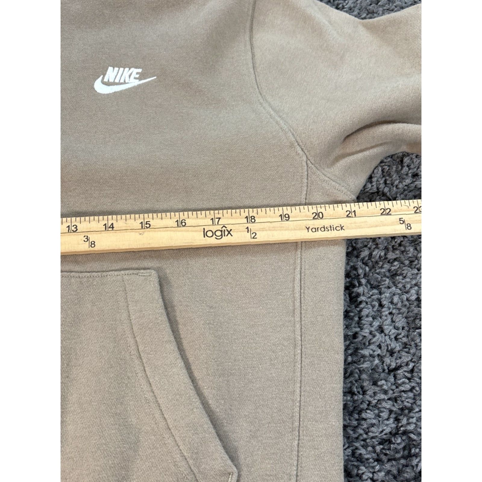 Nike Nike Sportswear Hoodie Mens S Fleece Khaki Beige Pullover BV2654-247 Long Sleeve Sweatshirt Size US S / EU 44-46 / 1 - 3 Thumbnail