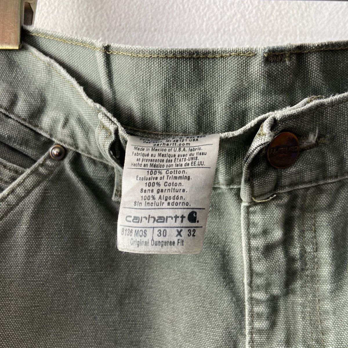 Carhartt × Vintage Distressed Faded Vintage Carhartt Double Knee Moss Green Size US 30 / EU 46 - 16 Thumbnail