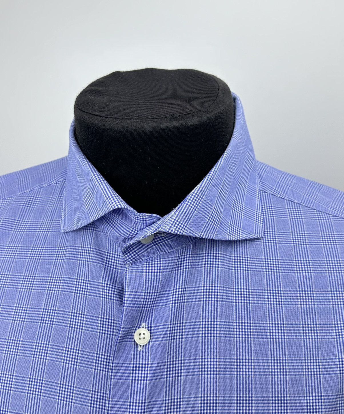 Suitsupply SUITSUPPLY Mens Blue Plaid Check Dress Shirt 2-Ply Cotton XL Size US XL / EU 56 / 4 - 2 Thumbnail