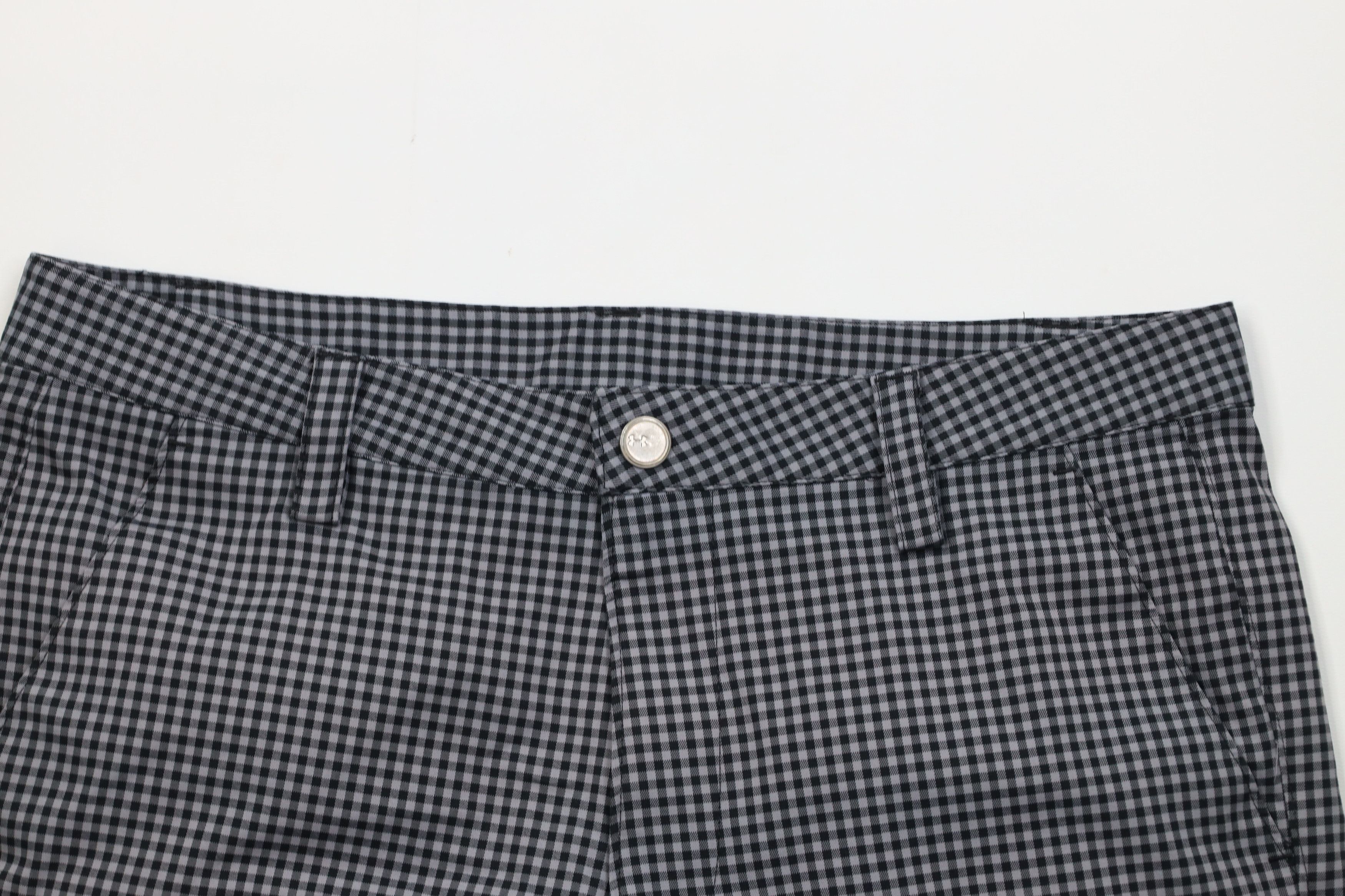 Under Armour Under Armour Golfing Golf Chino Shorts Gray Gingham Plaid Size US 34 / EU 50 - 2 Thumbnail