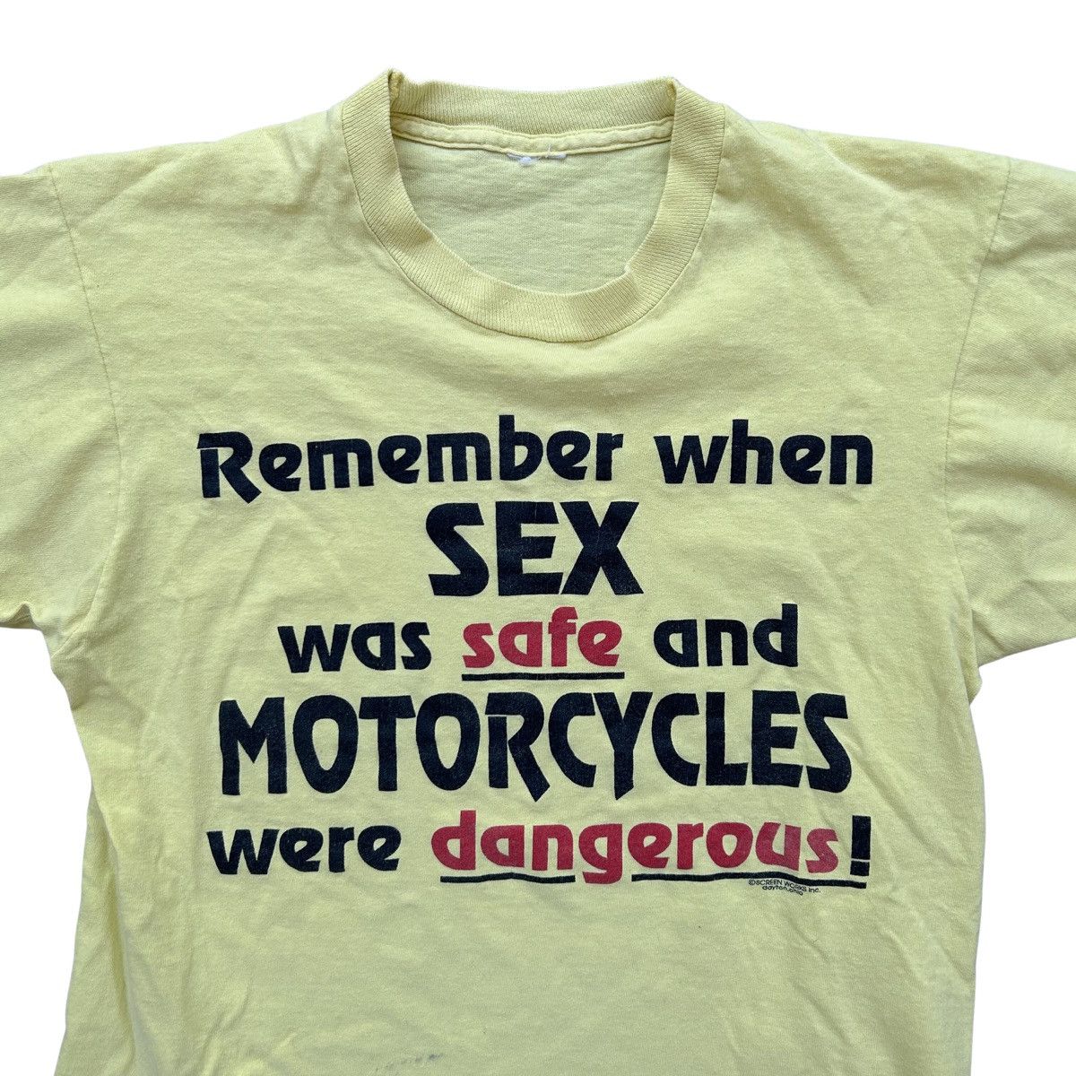 Vintage Vintage Motorcycle & Sex Shirt Single Stitch Size Large Size US L / EU 52-54 / 3 - 2 Thumbnail