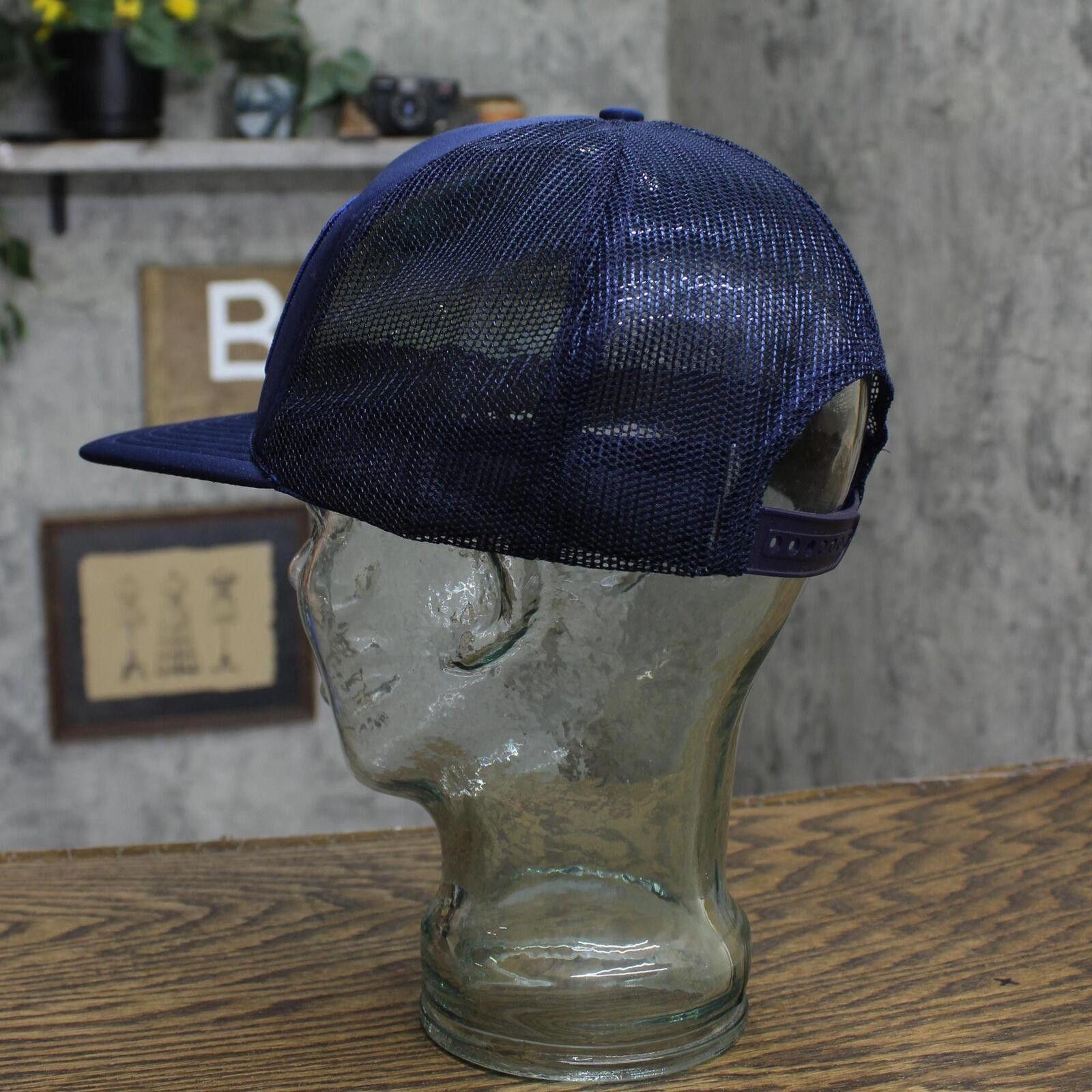 Designer NEW Madhatter Blue Hardwoods Trucker Hat Cap Navy Blue OS Size ONE SIZE - 4 Thumbnail