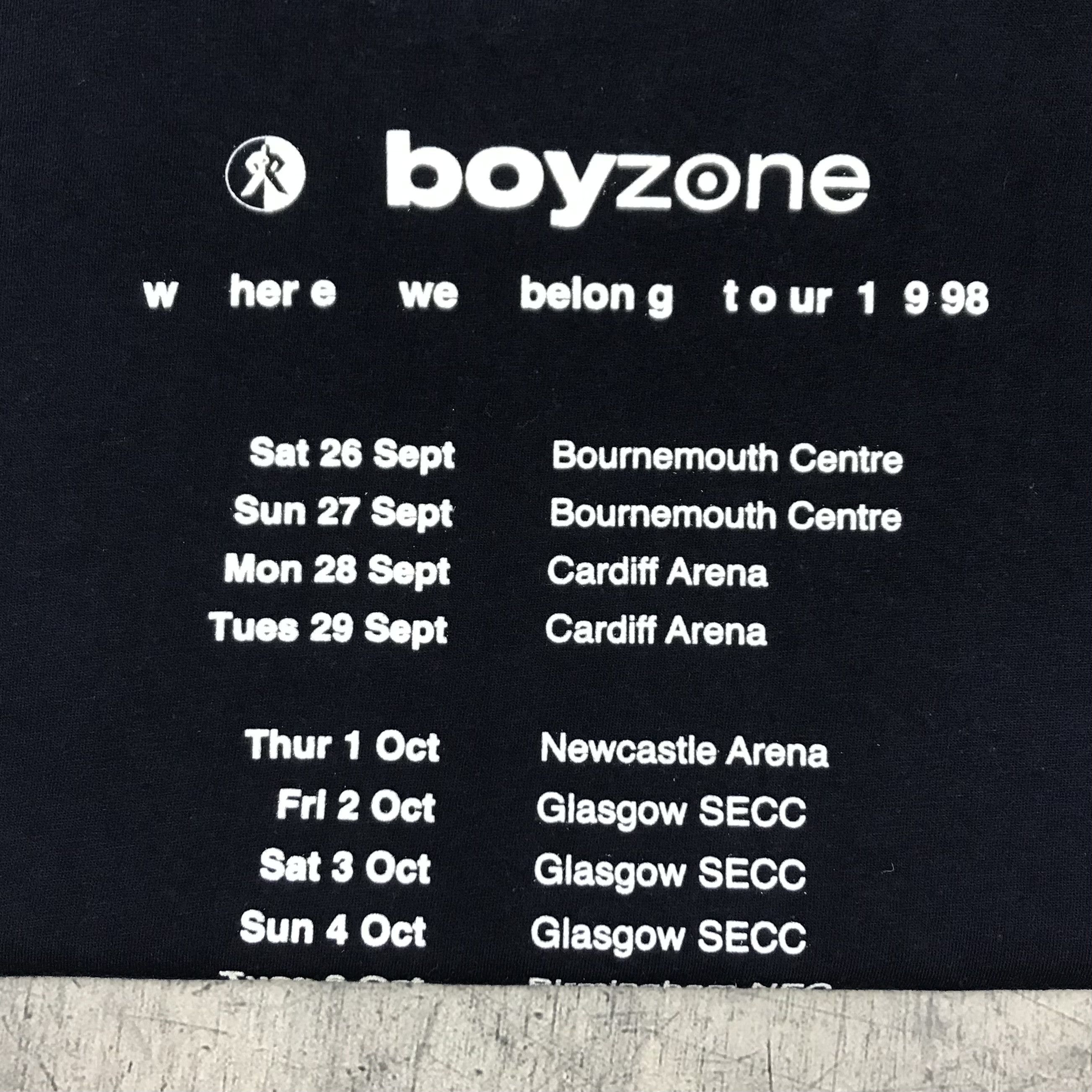 Band Tees 1998 Boyzone Where We Belong Tour Tee Size US XL / EU 56 / 4 - 3 Thumbnail