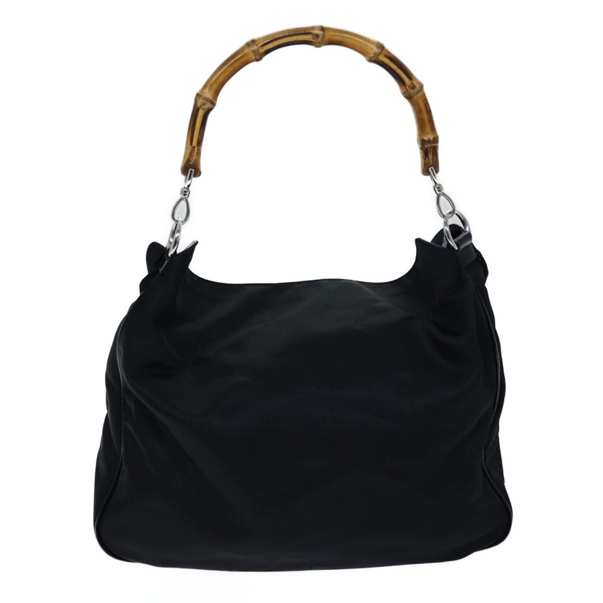 Gucci Bamboo Black Synthetic Handbag (Pre-Owned) Size ONE SIZE - 1 Thumbnail