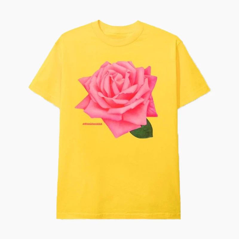 DS Weekly Red ASSC Underglow Roses Yellow Tee Bape Kith Kaws