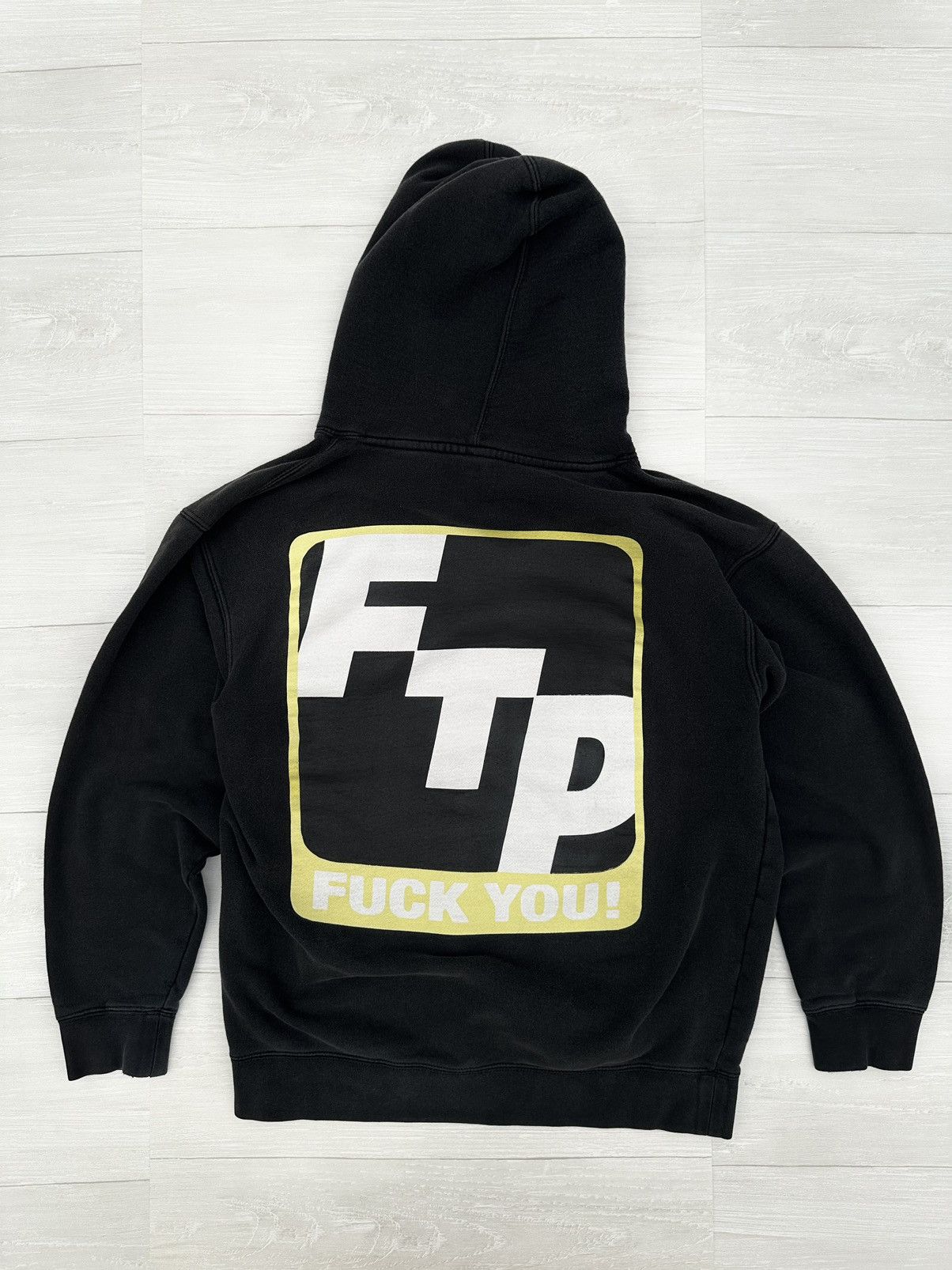 image of Fuck The Population " Fuck You " Black Logo Hoodie XL Ftp, Men's