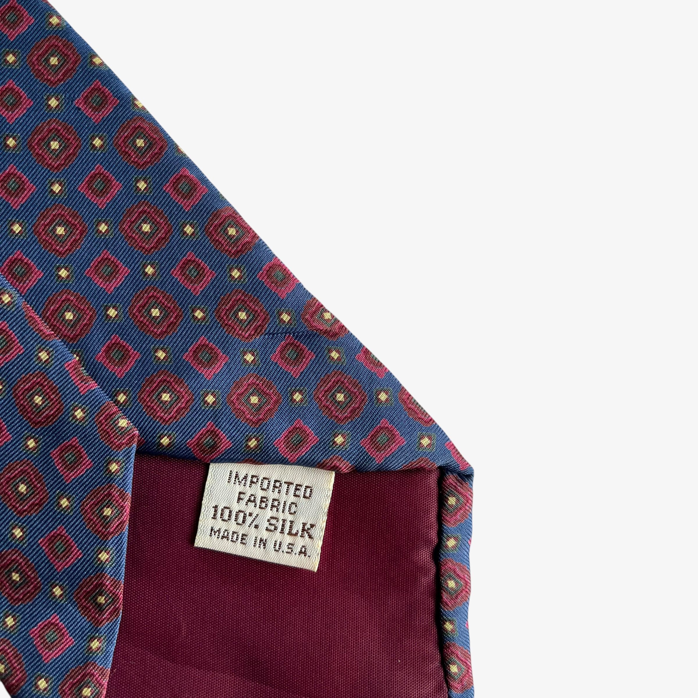 Liberty Vintage 90s Liberty Abstract Geometric Print Silk Tie Size ONE SIZE - 3 Thumbnail