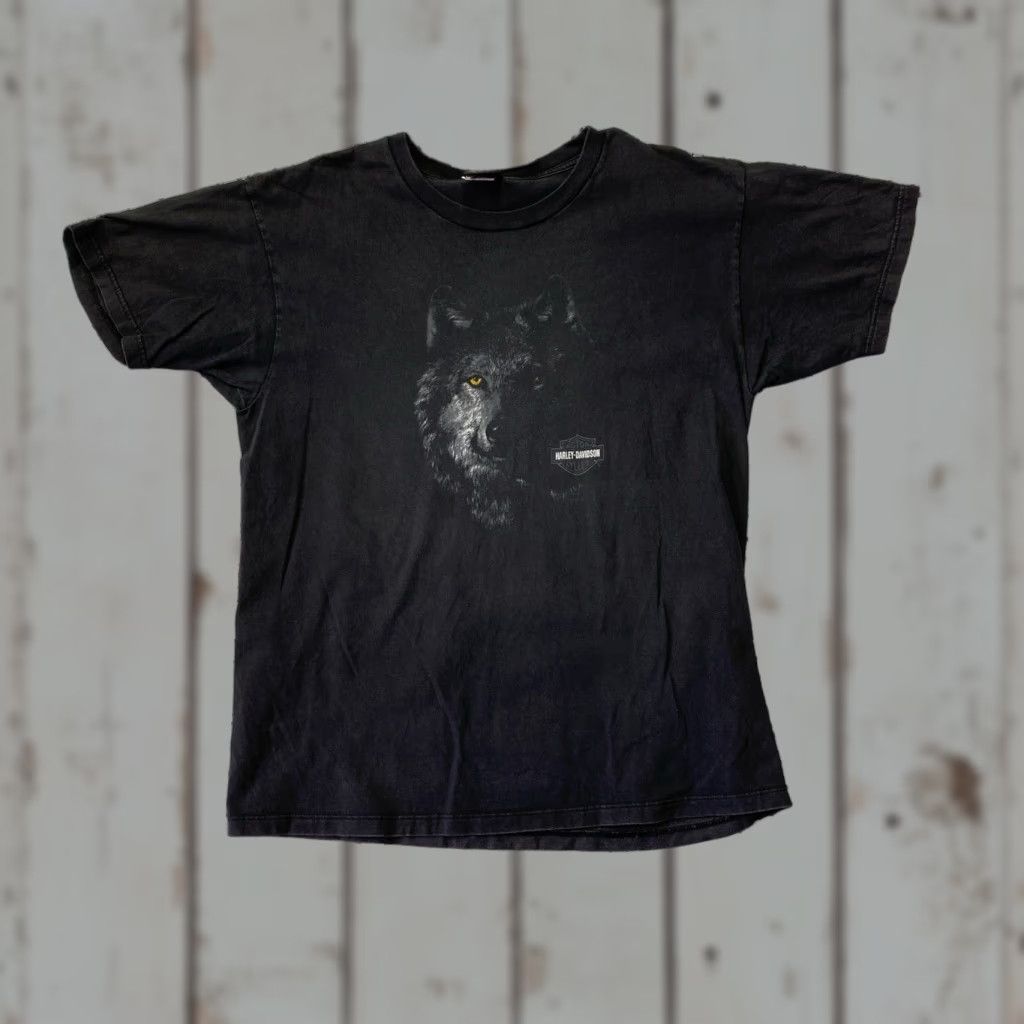 Harley Davidson VINTAGE Harley-Davidson T Shirt Adult XL Black Billings Montana Bear Motorcycle Graphic Print Double-Sided Cotton Knit Crew Neck Short Sleeve Men Size US XL / EU 56 / 4 - 1 Thumbnail