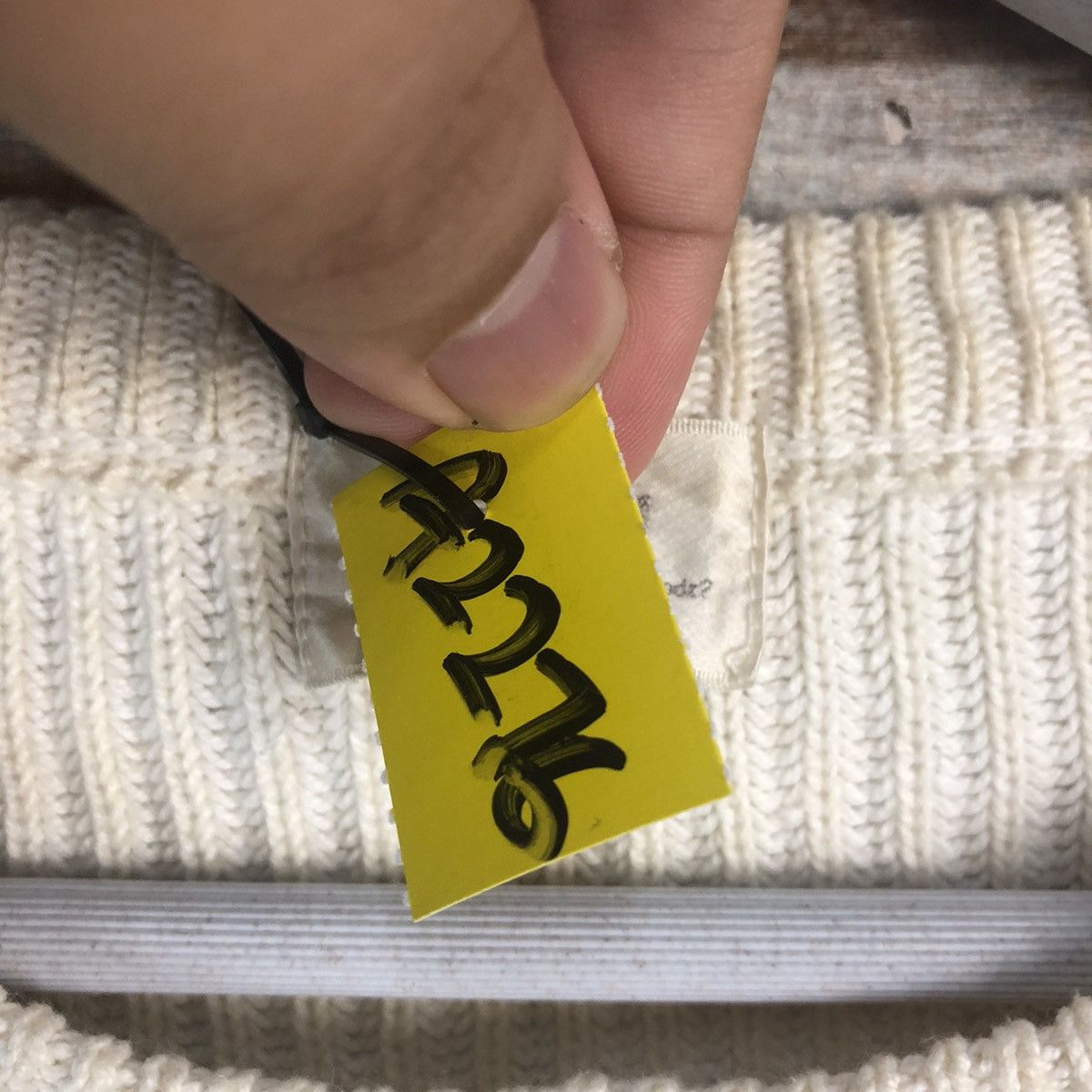Homespun Knitwear Gamis White Knitwear #A2276 Size L / US 10 / IT 46 - 11 Thumbnail