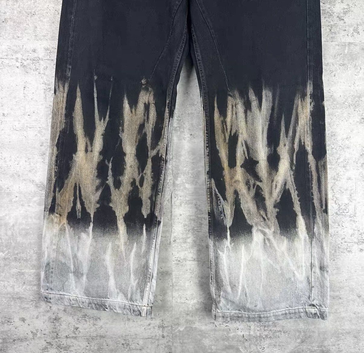Rick Owens Rick Owens Geth Flame Gradient Straight-Leg Jeans J42 Size 31" - 3 Thumbnail
