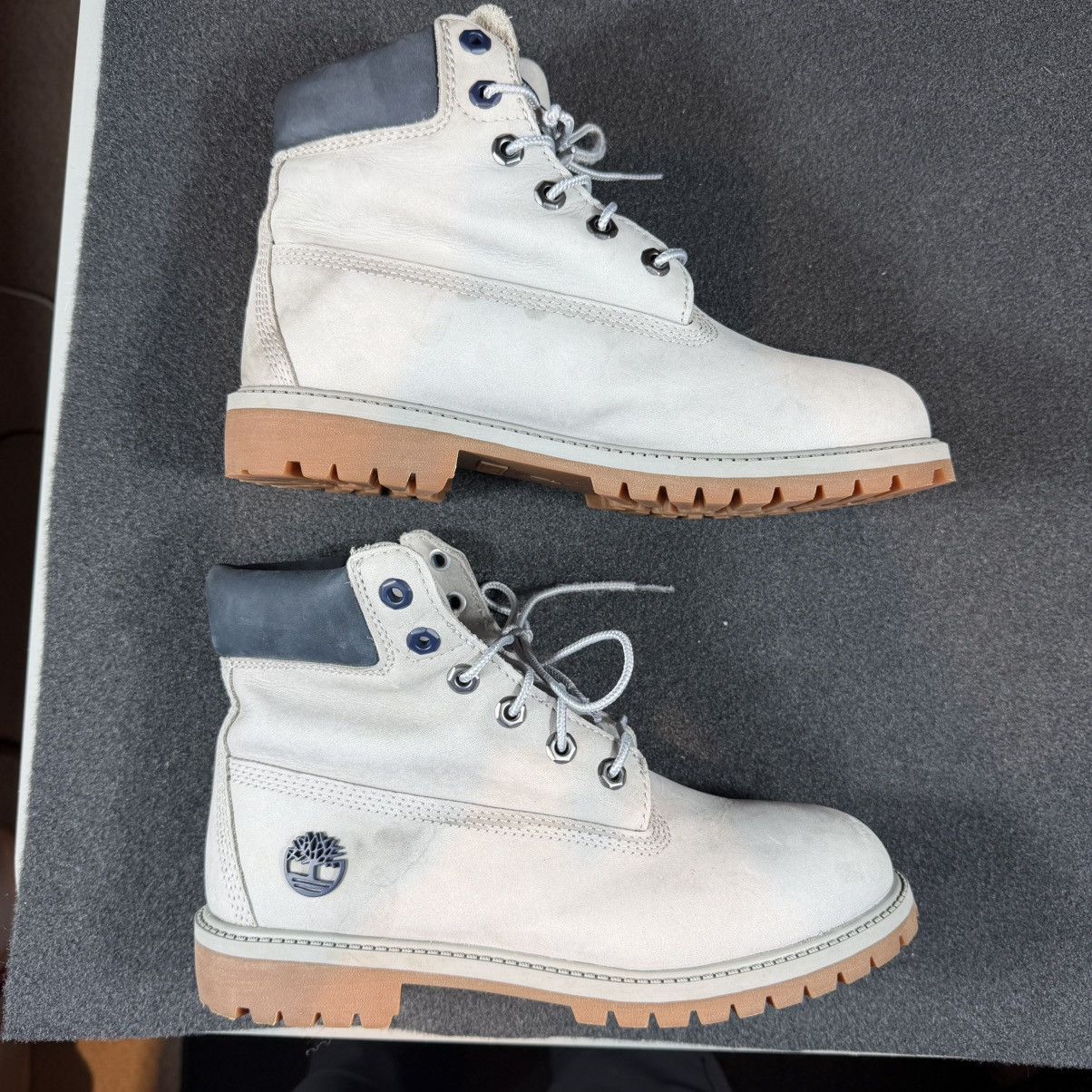 Timberland Timberland 6" Premium Bone Ivory Cream Waterproof Boot Size US 6 / EU 39 - 2 Thumbnail