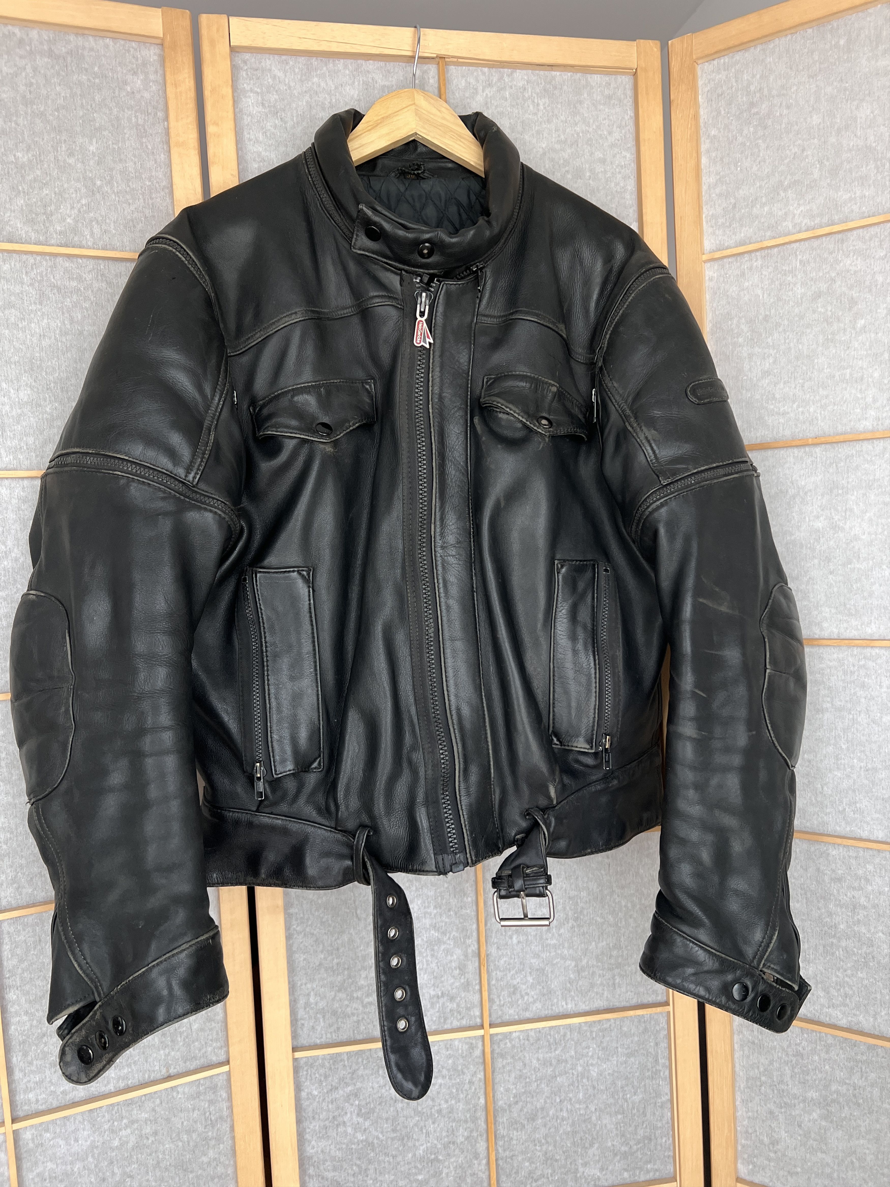 Hysteric Glamour Crazy! Vintage 1990s Leather biker jacket bomber baggy boxy Size US L / EU 52-54 / 3 - 6 Thumbnail
