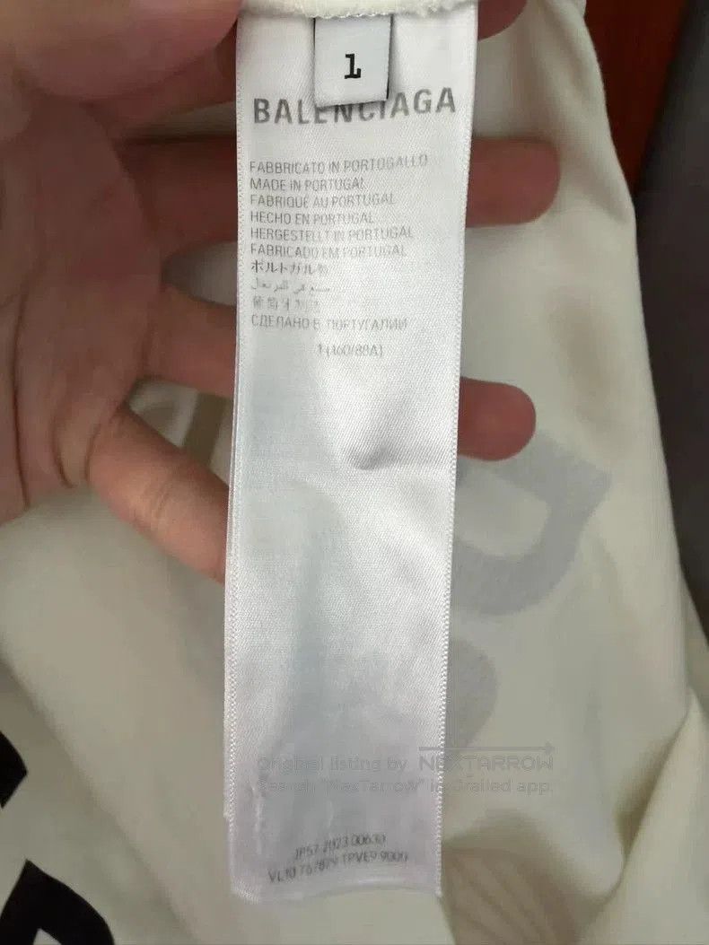 Balenciaga Balenciaga White Logo Print Long Sleeve T-shirt. Size US S / EU 44-46 / 1 - 4 Thumbnail