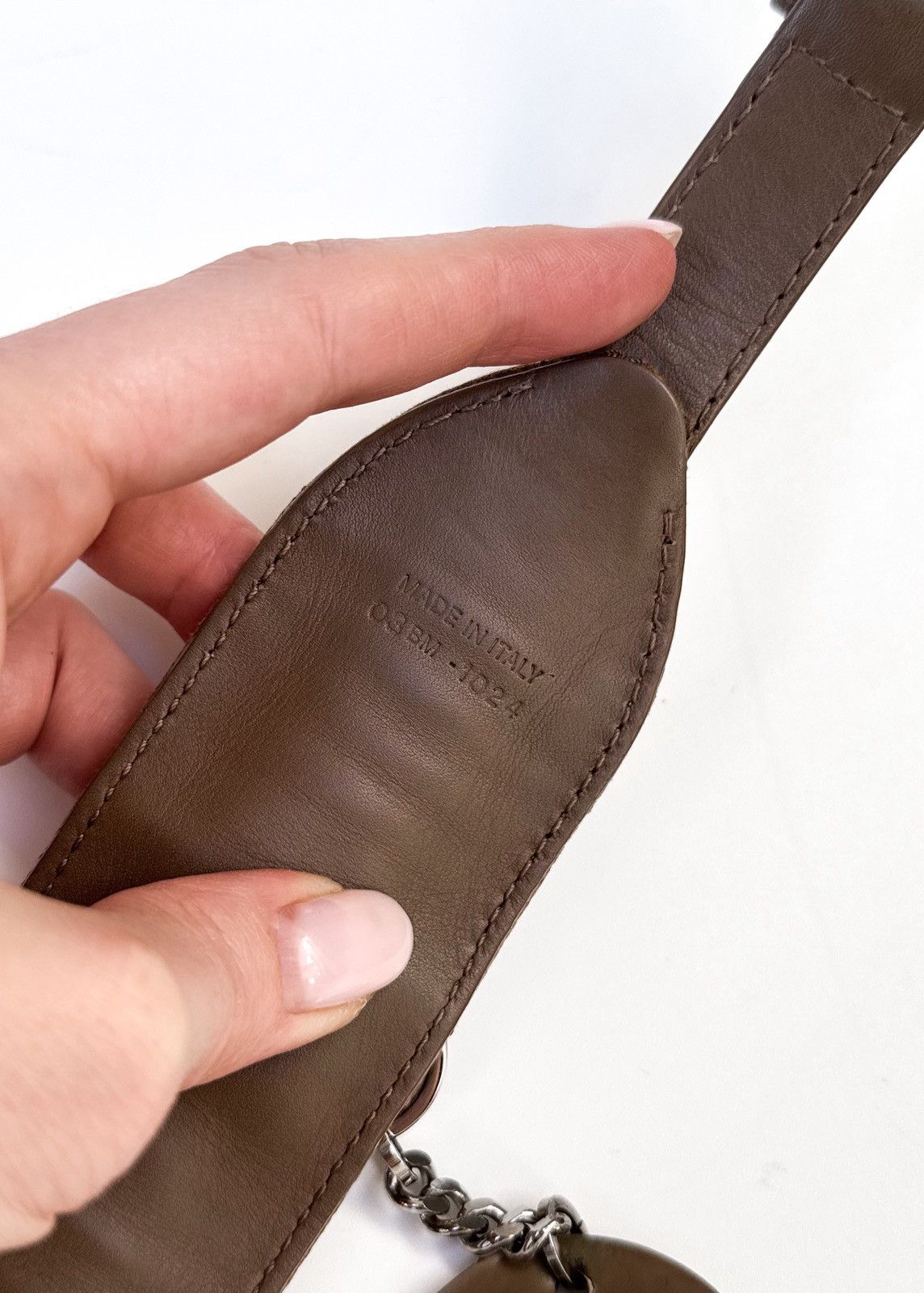 Dior Christian Dior khaki olive brown belt quilted Cannage Size ONE SIZE - 10 Thumbnail