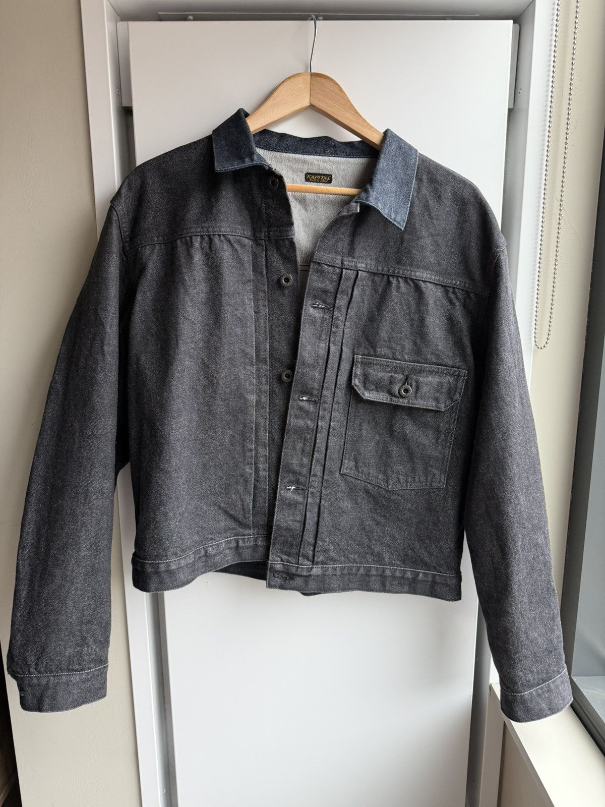 Kapital Kapital 14oz Type 1 Black Denim Jacket Size US L / EU 52-54 / 3 - 1 Thumbnail