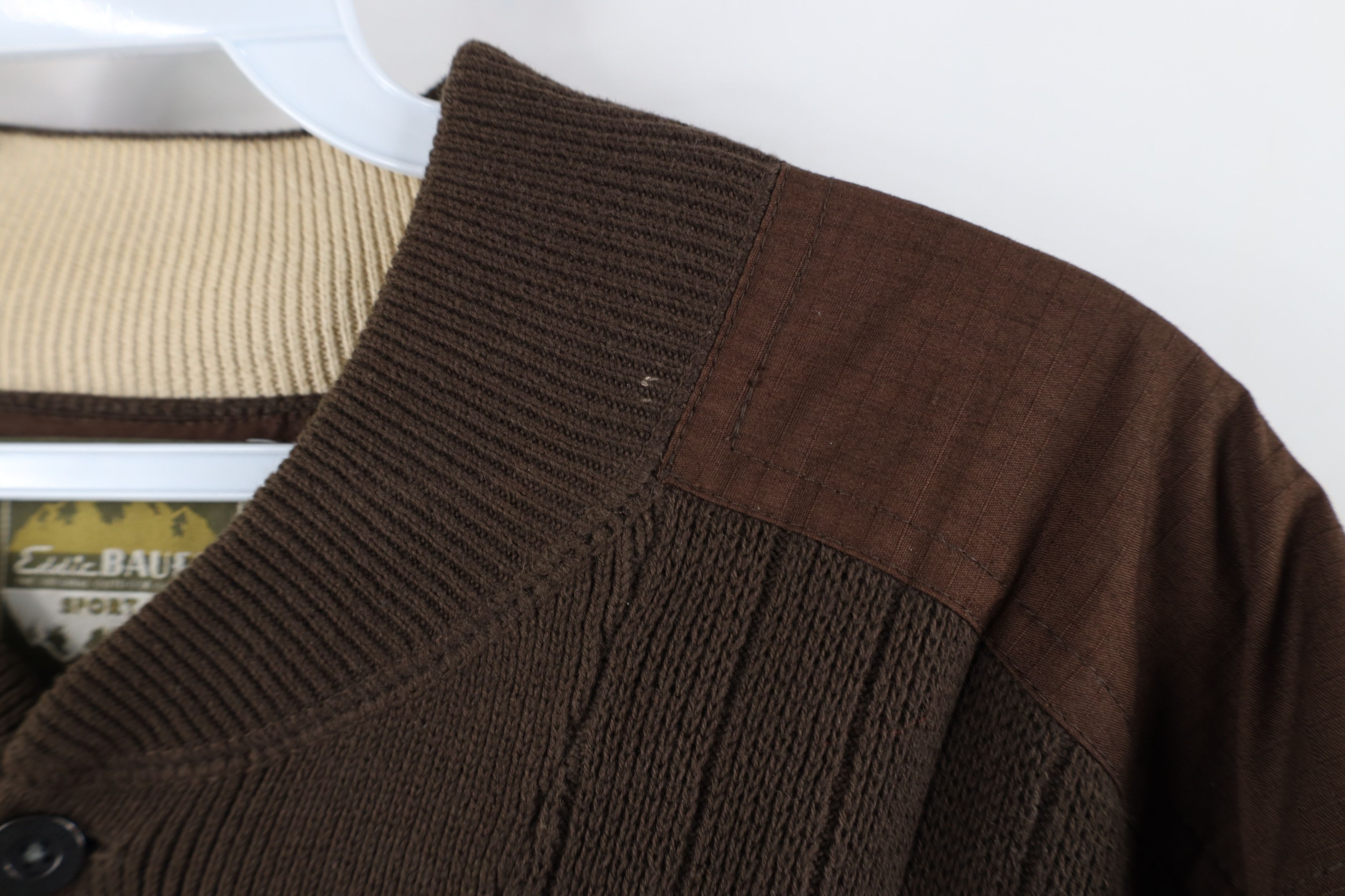 Eddie Bauer × Vintage Vintage Eddie Bauer Heavyweight Knit Commando Sweater Brown Size US XL / EU 56 / 4 - 4 Thumbnail