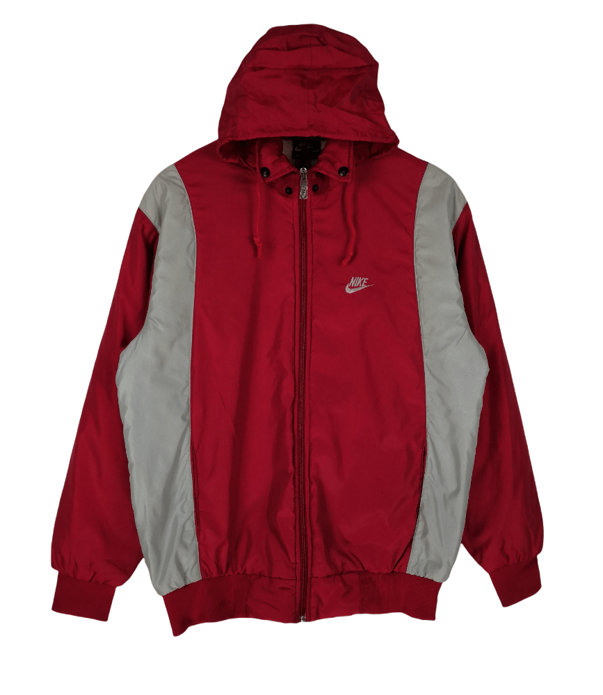 Nike Vintage 90s Nike Puffer Hoodie Jacket Made In Italy Size US L / EU 52-54 / 3 - 1 Thumbnail