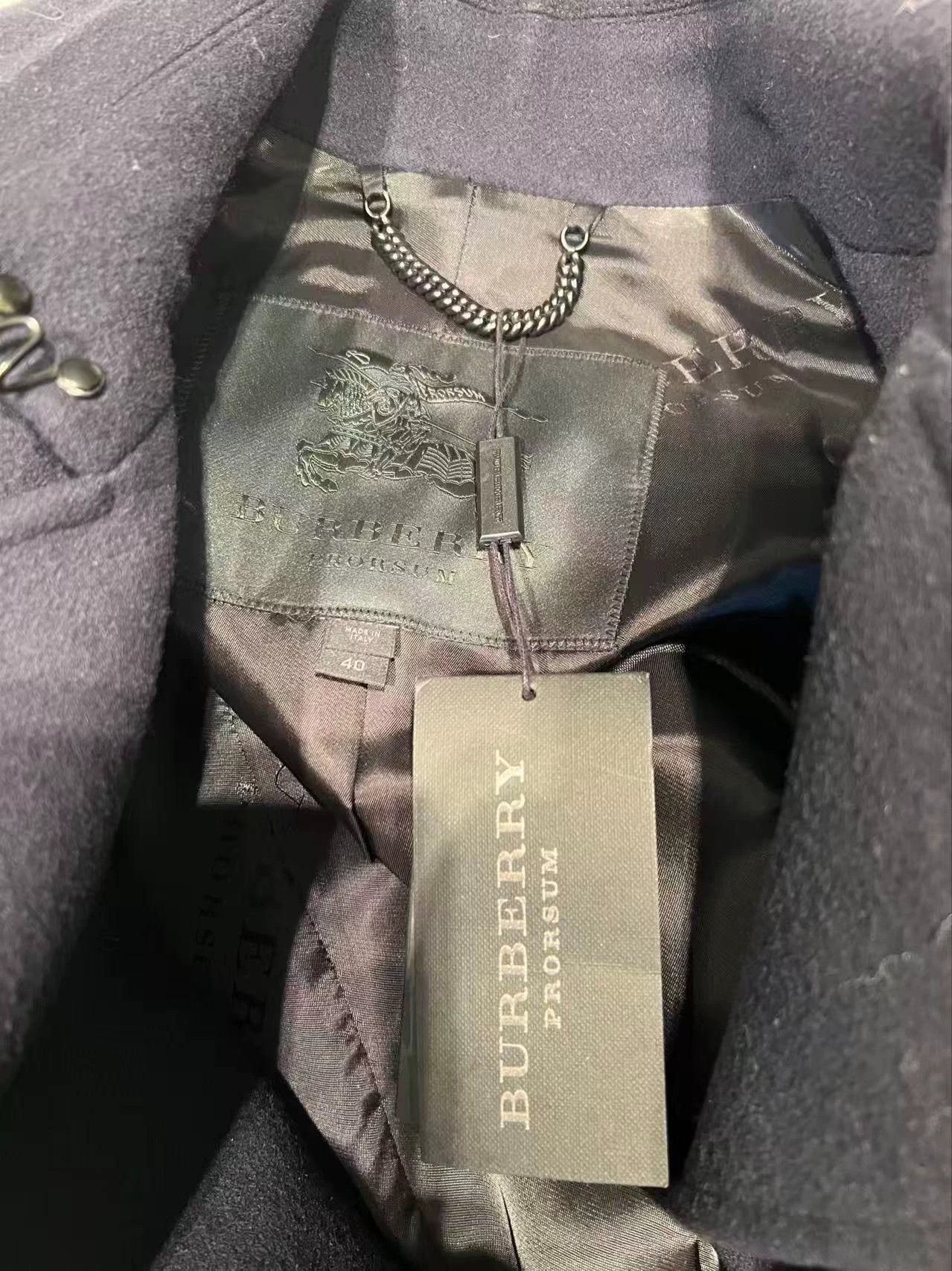 Burberry BURBERRY PRORSUM Wool Coat Navy 40 New Milan Size S / US 4 / IT 40 - 4 Thumbnail