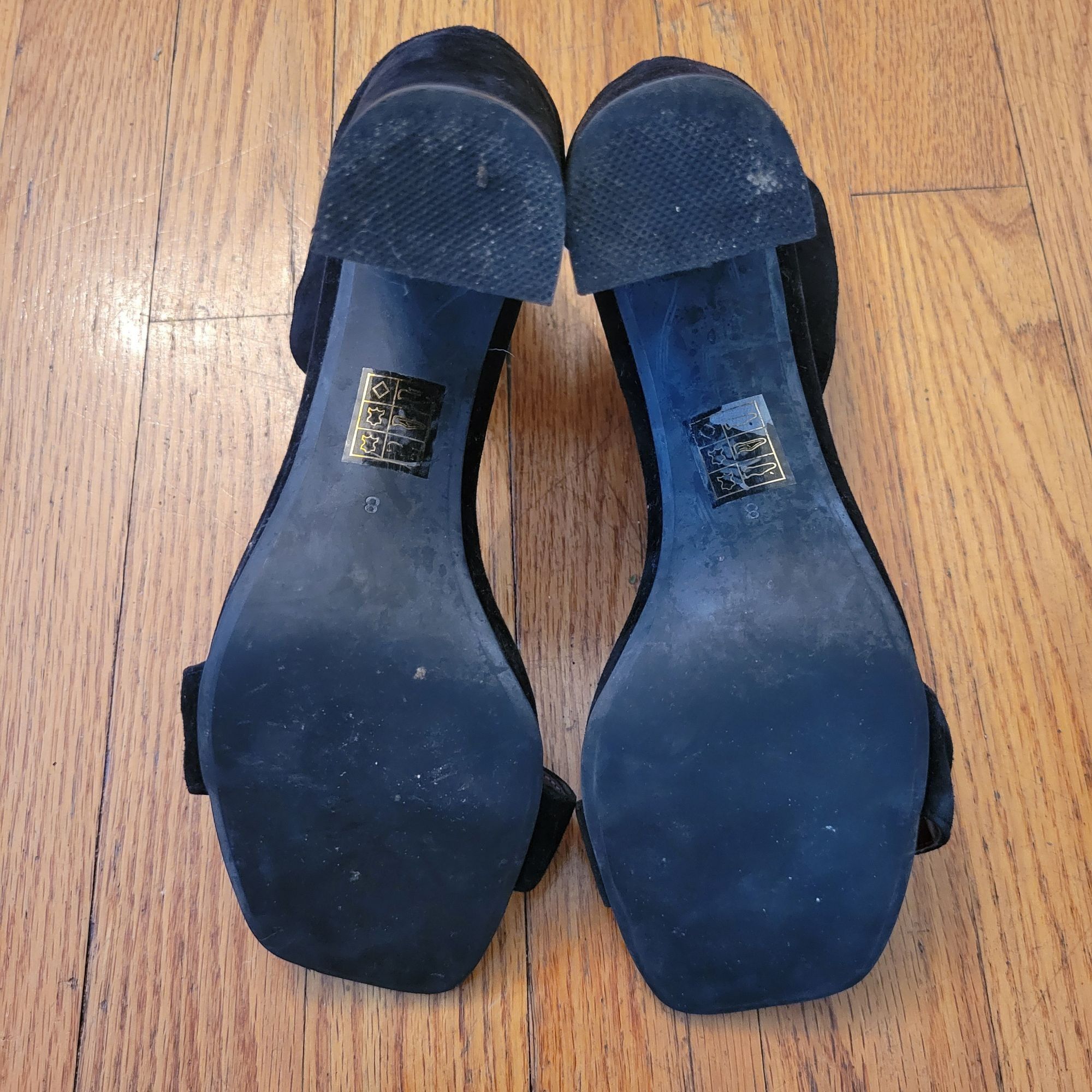 Jeffrey Campbell Jeffrey Campbell Black Suede Leather Ankle Strap High Block Size US 8 / IT 38 - 7 Thumbnail