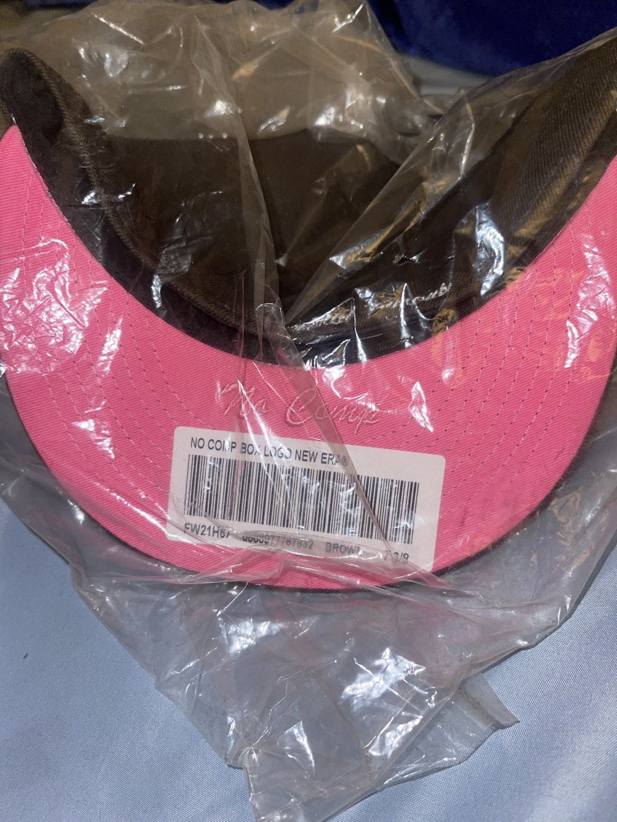 image of New Era x Supreme No Comp Fitted in Brown, Men's