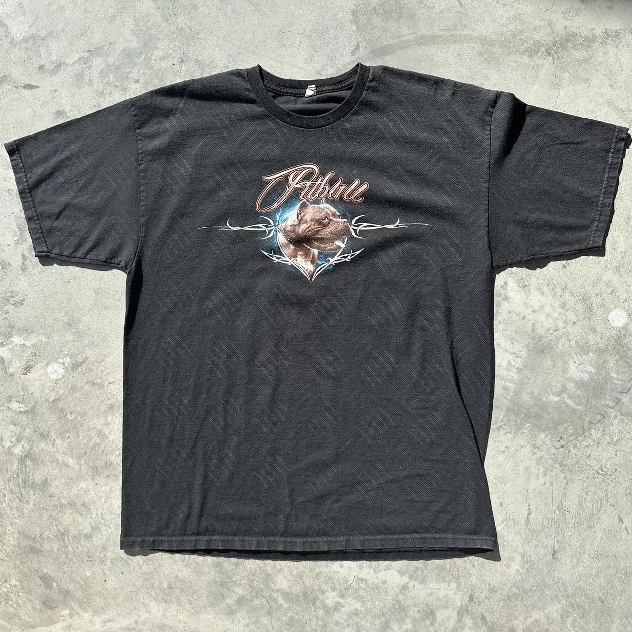 Designer Y2K pitbull dog big print t shirt | Grailed