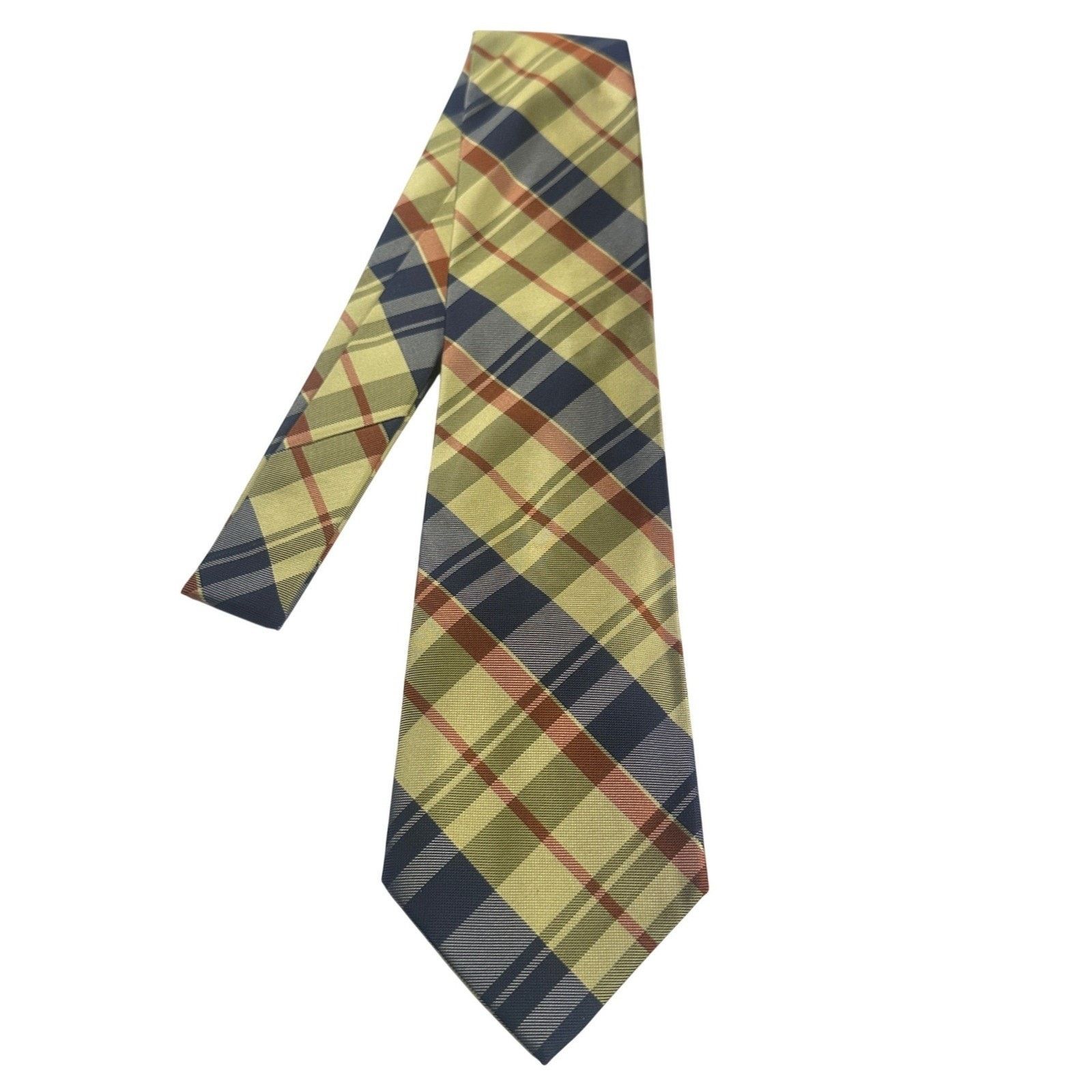 Paul Fredrick Paul Fredrick Plaid Italian Silk Neck Tie Made in USA NWT Size ONE SIZE - 1 Thumbnail