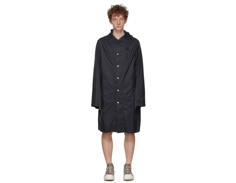 Champion × Rick Owens Rick Owens x Champion Black Nylon Hooded Raincoat Size US M / EU 48-50 / 2 - 2 Thumbnail