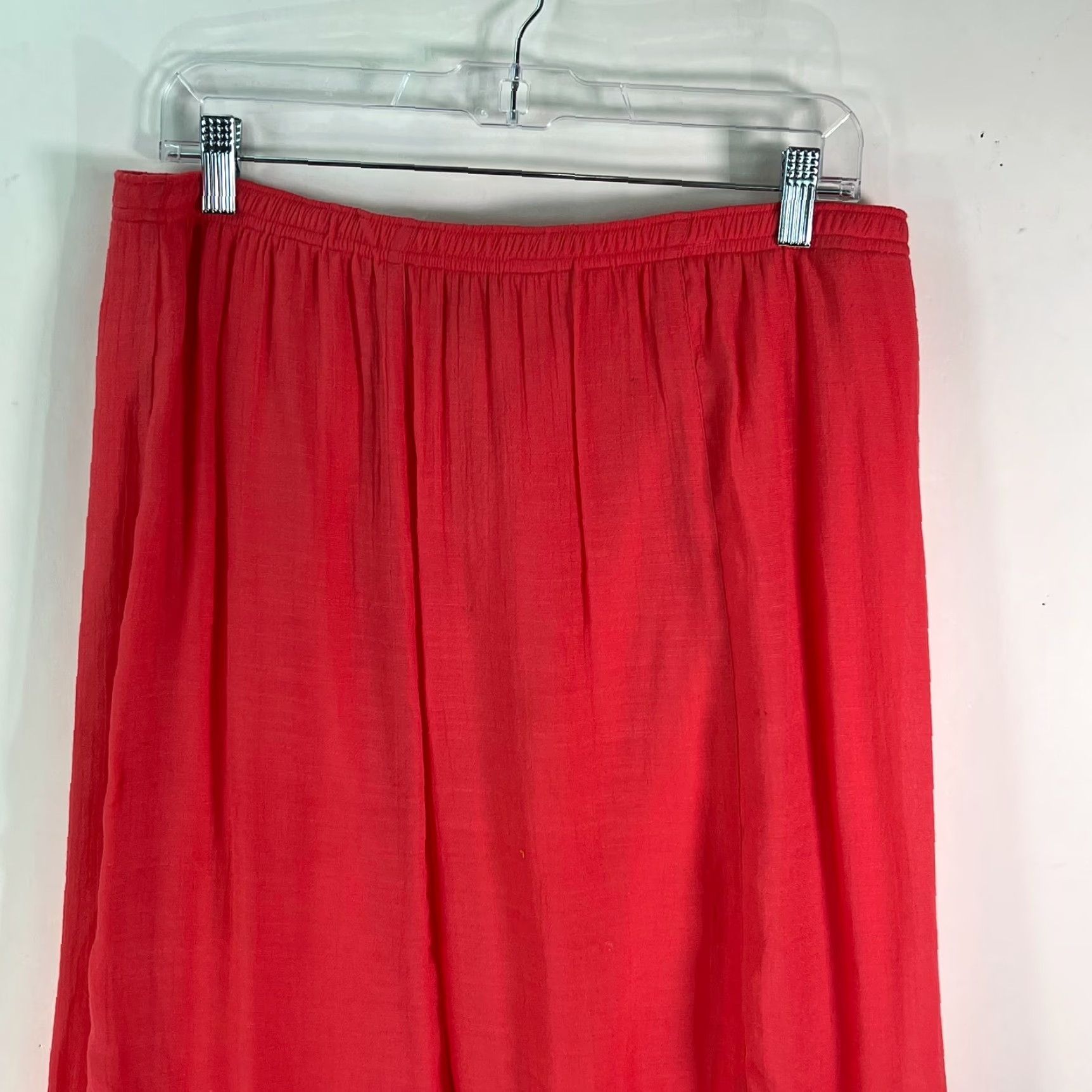 Vintage N Touch Pink Pleated Front Elastic Waist Pull On Flared Skirt Womens PM Size Petite Knee Length Casual Skirt Size 32" / US 10 / IT 46 - 3 Thumbnail