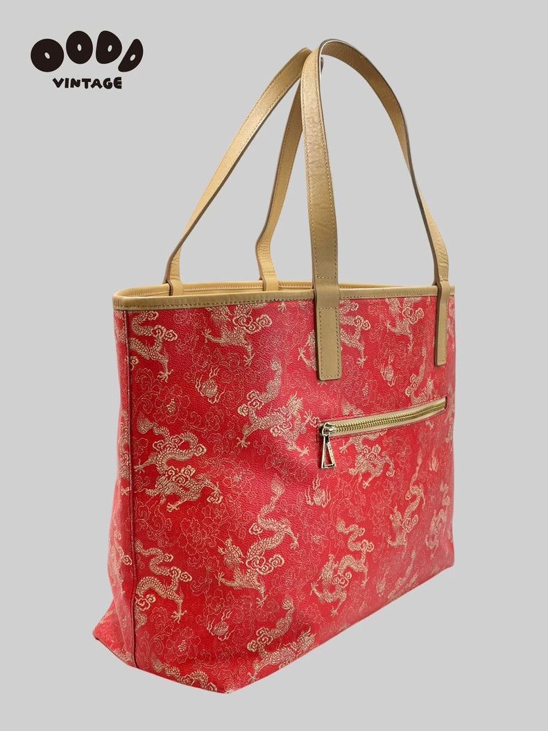 Vivienne Tam Vivienne Tam Dragon print leather tote bag Size ONE SIZE - 4 Thumbnail