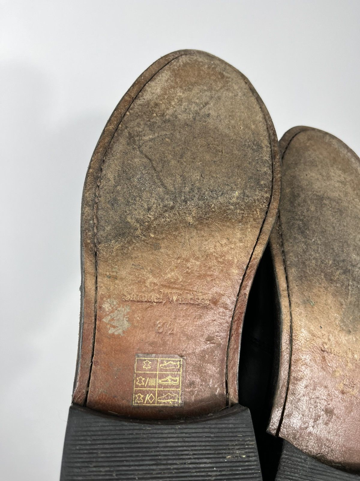 Other Samuel Windsor Black Leather Tassel Loafers Dress Shoes US 8 Size US 8.5 / EU 41-42 - 12 Thumbnail