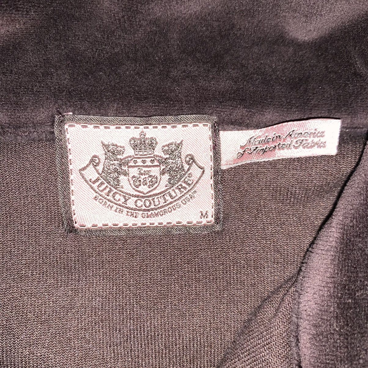 Juicy Couture × Vintage Vintage Y2K Juicy Couture Brown Velour Full-Zip Sweatshirt Size M / US 6-8 / IT 42-44 - 4 Thumbnail