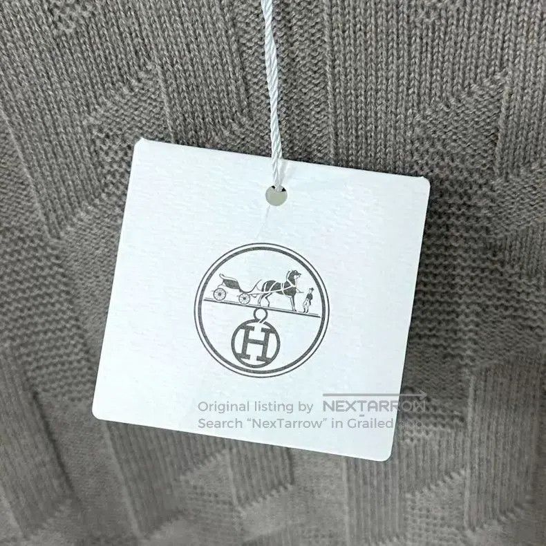 Hermes Hermes Brown Wool Herringbone H-Neck Sweater Size XS / US 0-2 / IT 36-38 - 4 Thumbnail