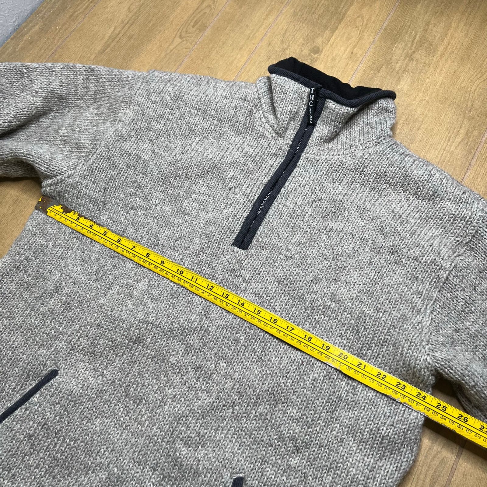 Vintage THC Natural Line Icelandic Pure Wool Sweater 1/4 Zip XXL Size US XXL / EU 58 / 5 - 6 Thumbnail