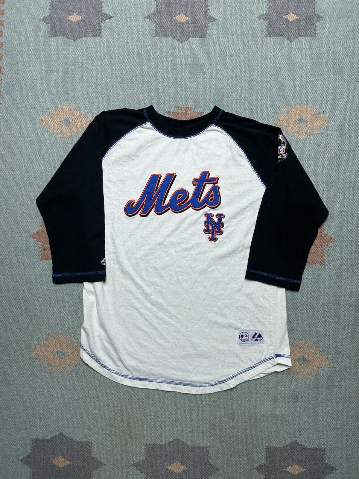Vintage Vtg raglan t shirt New York Mets embroidered MLB women’s L Size L / US 10 / IT 46 - 1 Thumbnail