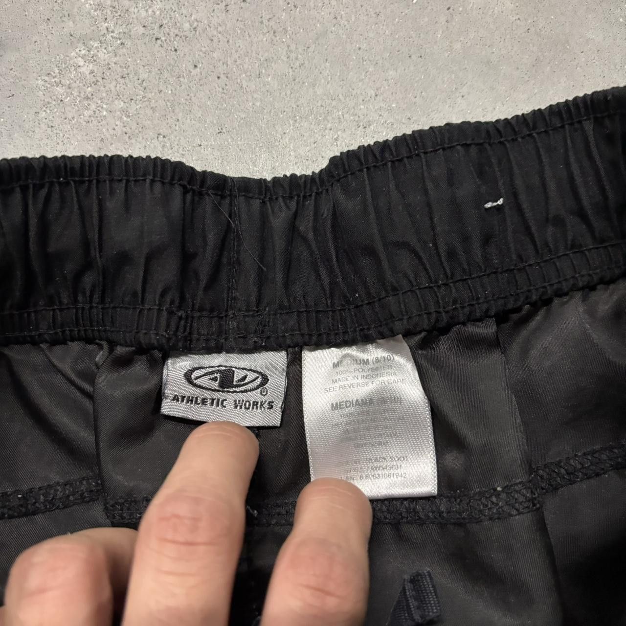 Japanese Brand × Vintage Crazy Vintage Y2K/2000s Black White Striped Streetwear Track Pants! Size US 30 / EU 46 - 5 Thumbnail