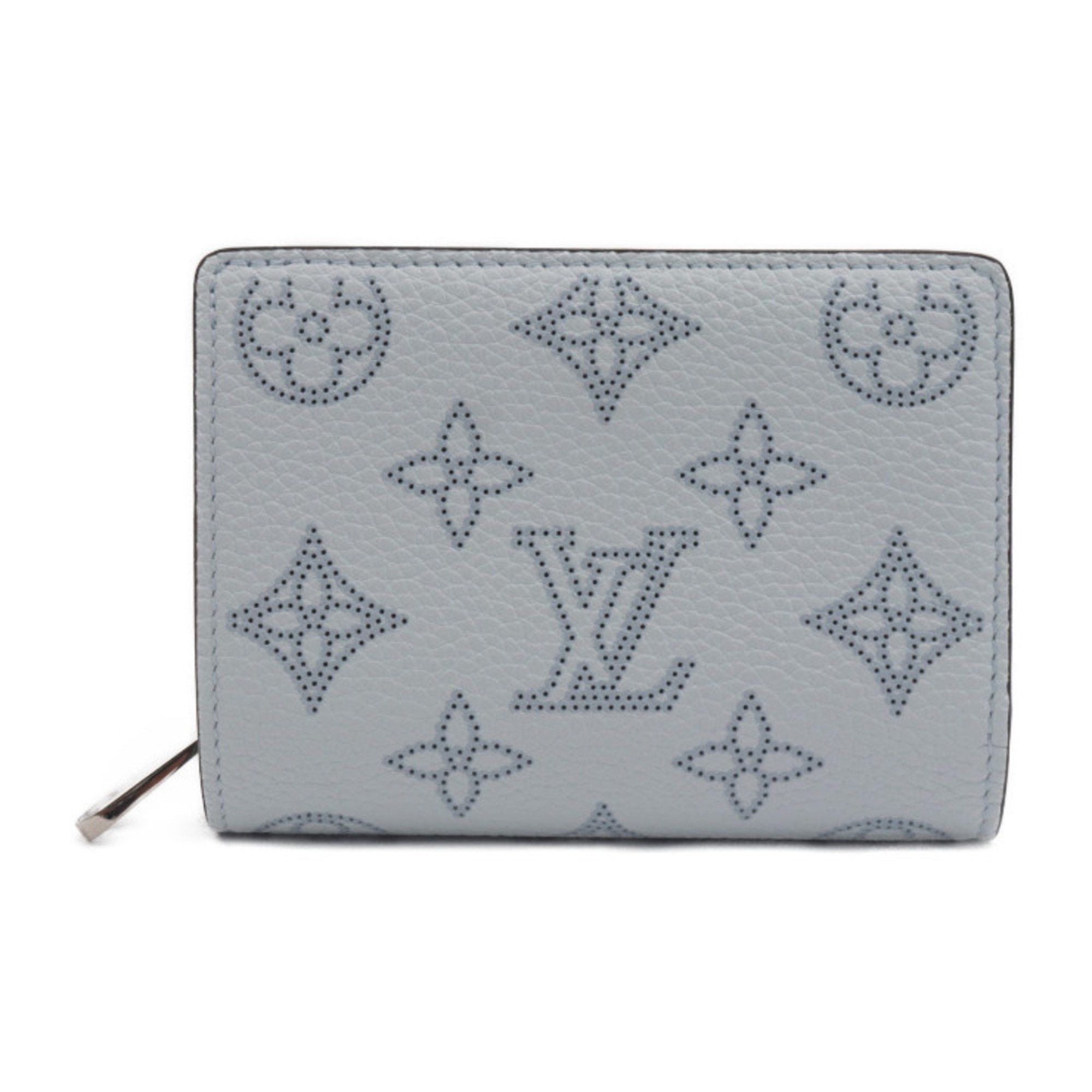 image of Louis Vuitton Portefeuille Bifold Wallet M82330 Monogram Mahina Leather Denim Round Vuitton, Women'