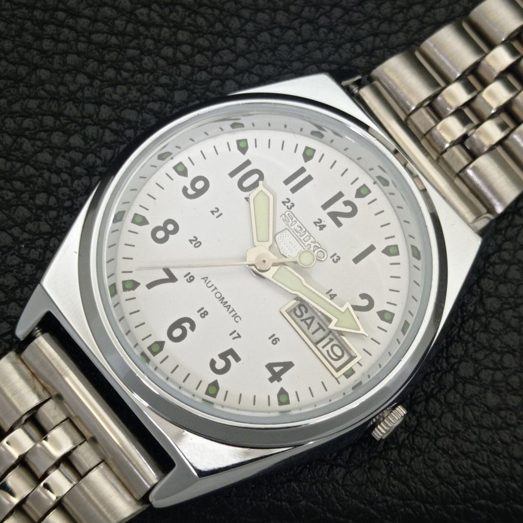 Seiko REFURBISHED VINTAGE SEIKO 5 AUTO JAPAN MENS WATCH a441709 Size 38 - 6 Thumbnail