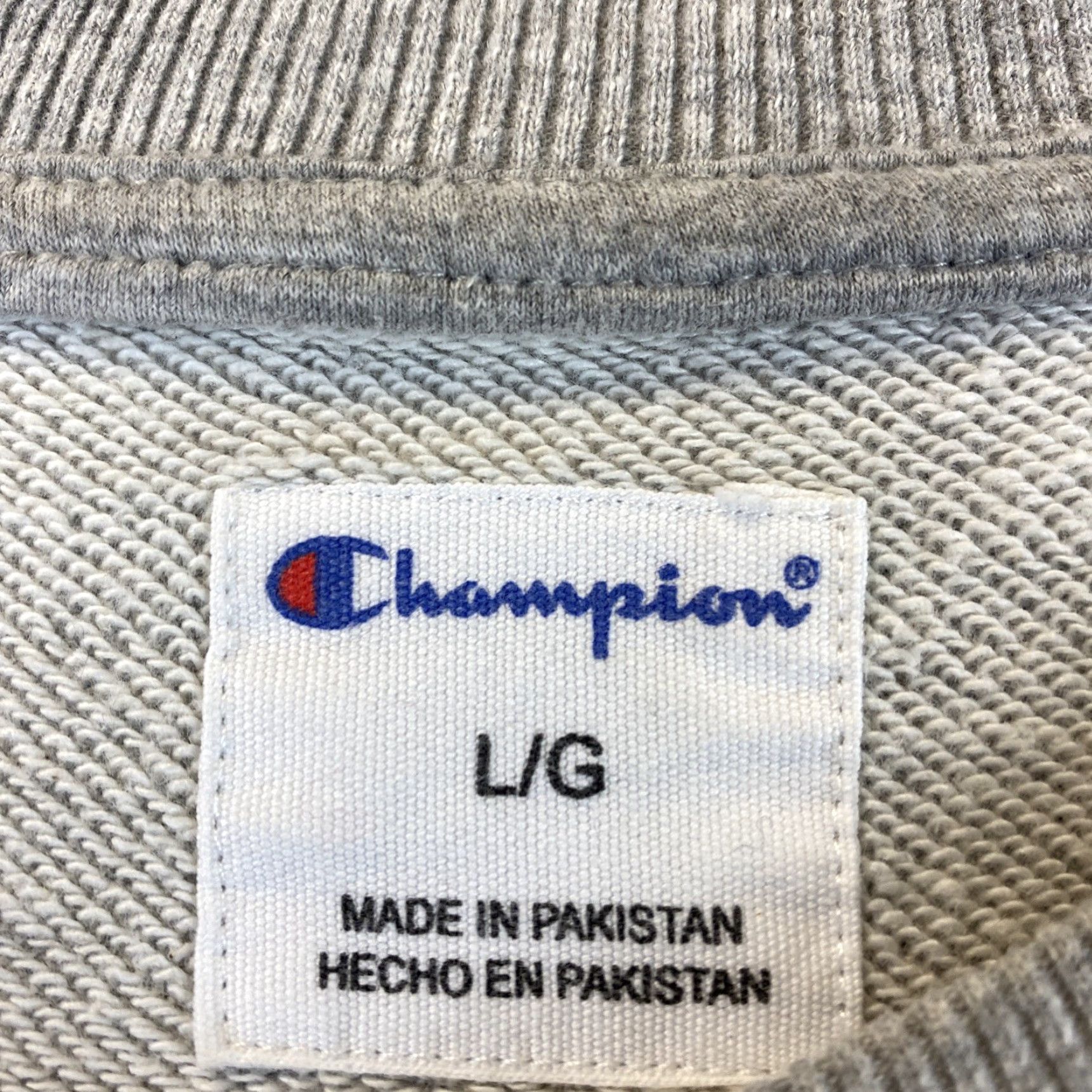 Champion Champion Sweatshirt Men’s Large Crew Neck Gray French Terry Pullover, Champion Brand, Logo, All Seasons, Cotton Blend, Regular Fit Size US L / EU 52-54 / 3 - 3 Thumbnail