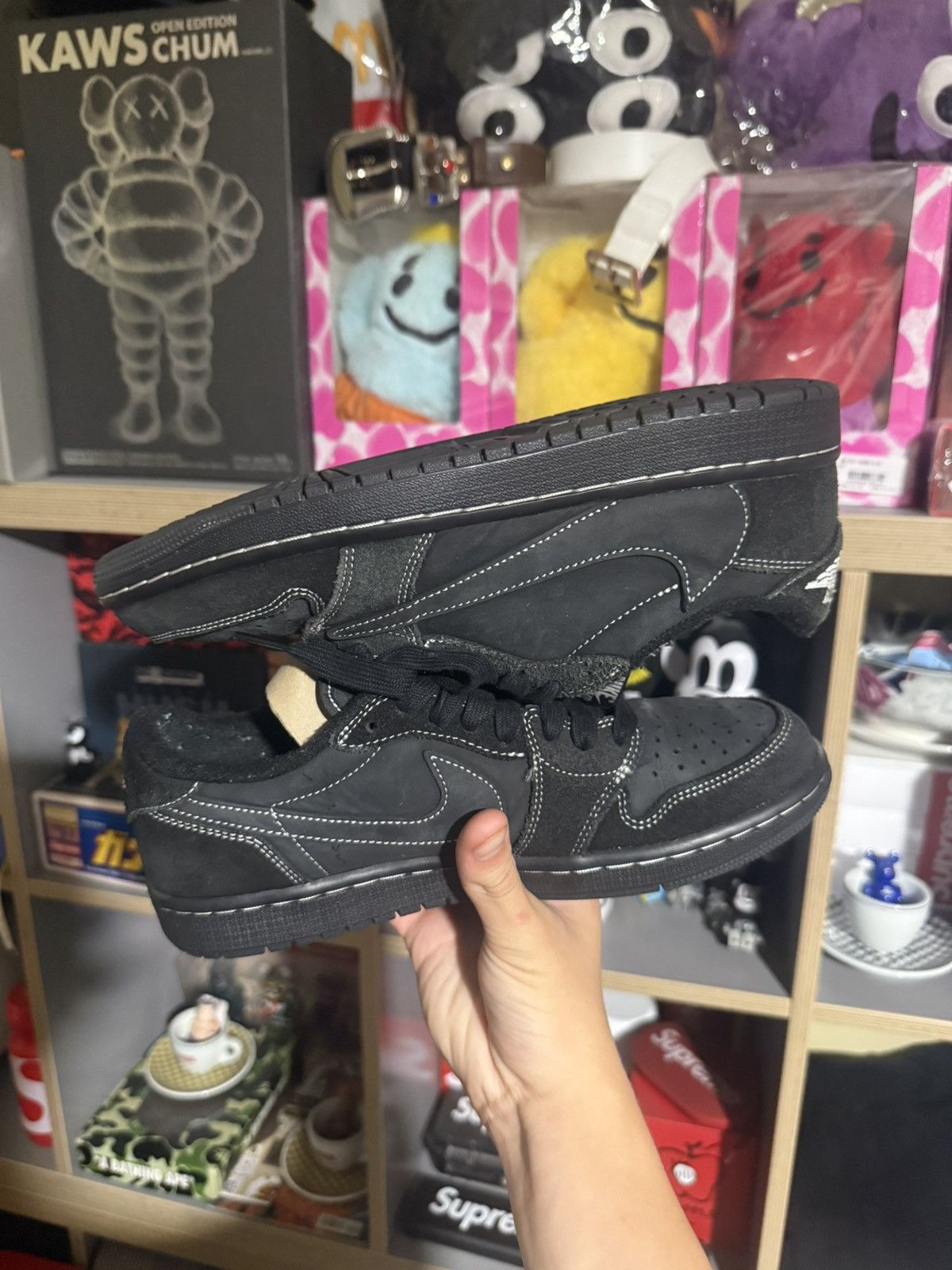 Nike × Travis Scott Air Jordan 1 Low Travis Scott Black Phantom Size US 8 / EU 41 - 5 Thumbnail
