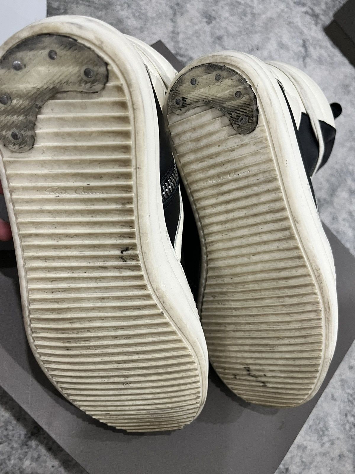Rick Owens Black Milk Geobasket Size US 8 / EU 41 - 13 Thumbnail