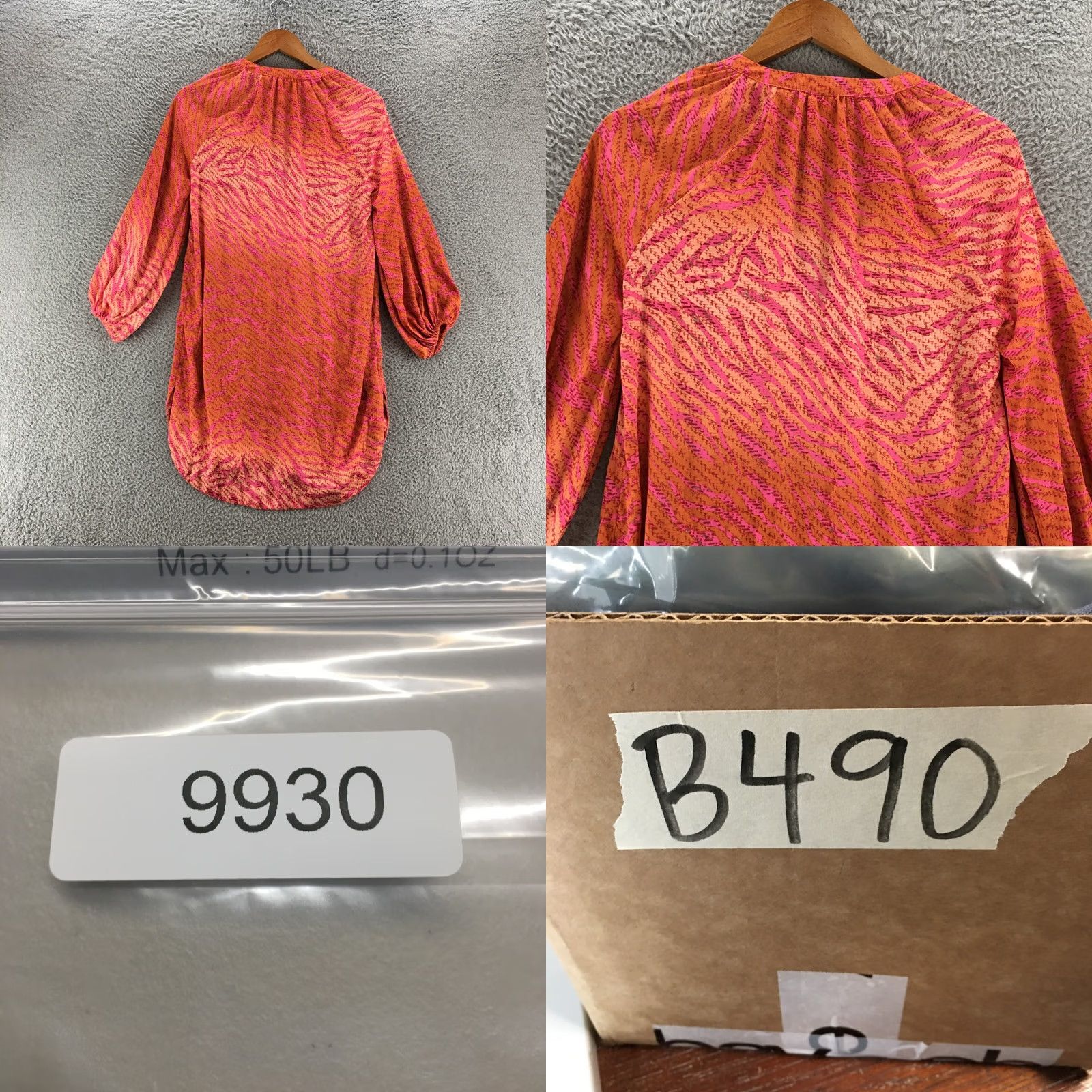 H&M H&M Consious Shift Tunic Dress Womens 4 Orange/Pink Tangerine Dreams 3/4 Sleeves Dress Womens 4 Pink 3/4 Sleeve Casual Knee Length Shifts Mens Girls Size S / US 4 / IT 40 - 8 Thumbnail
