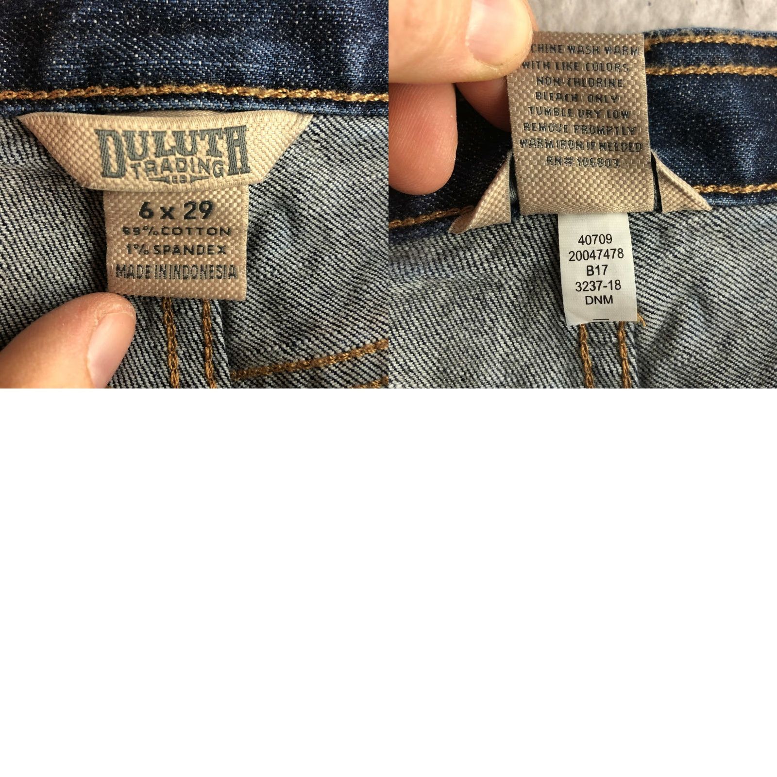 Denime Duluth Trading Womens Size 6 Mid Rise Straight Leg Medium Wash Blue Denim Jeans Size 28" / US 6 / IT 42 - 8 Thumbnail