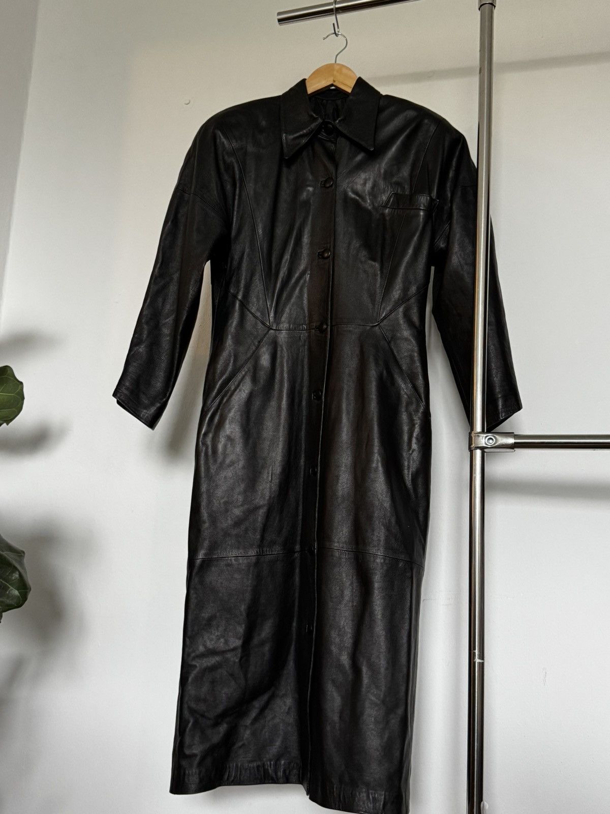 Other Long Vintage Leather Coat Size S / US 4 / IT 40 - 7 Thumbnail