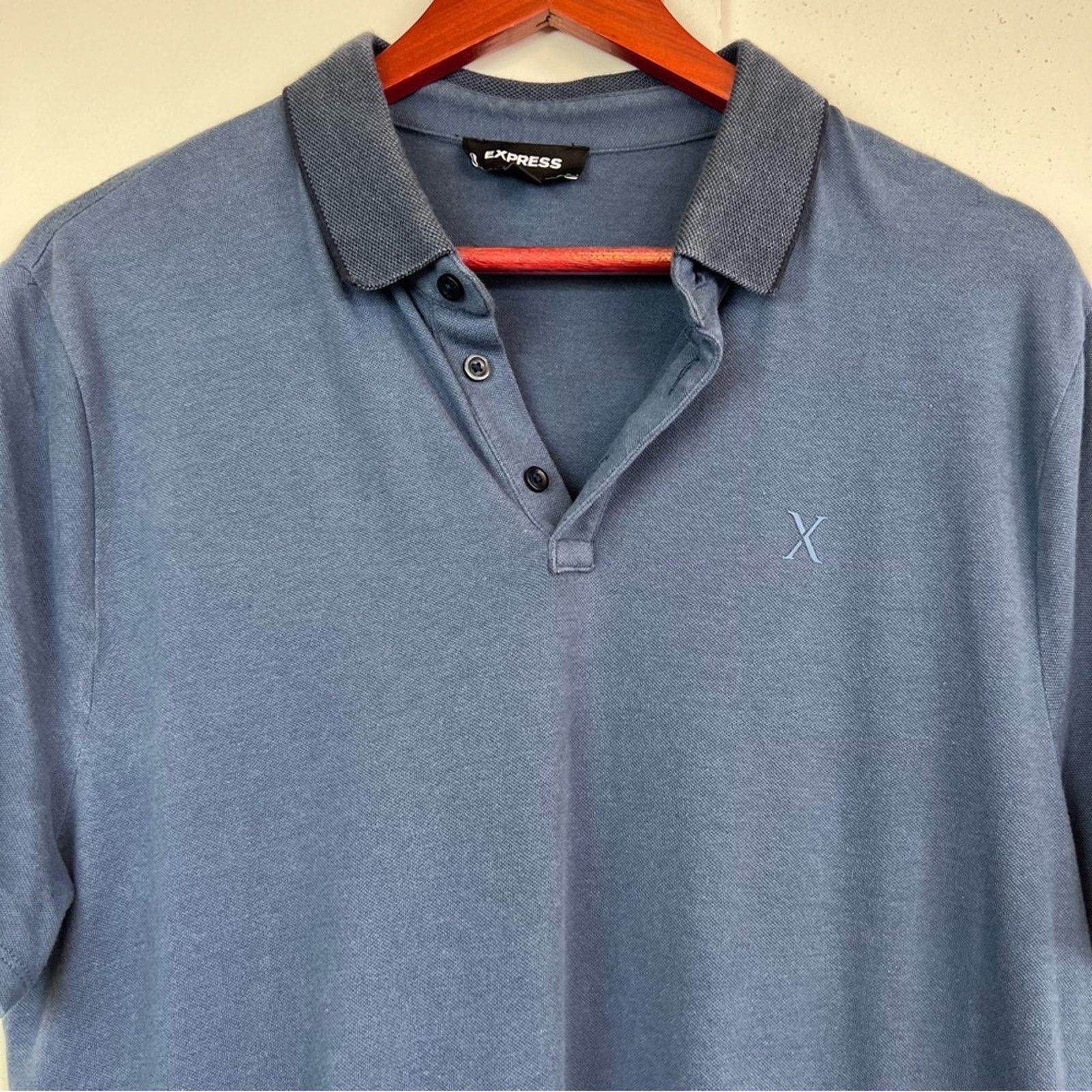Express Express Blue Polo Shirt Men’s Size Large Size US L / EU 52-54 / 3 - 8 Thumbnail
