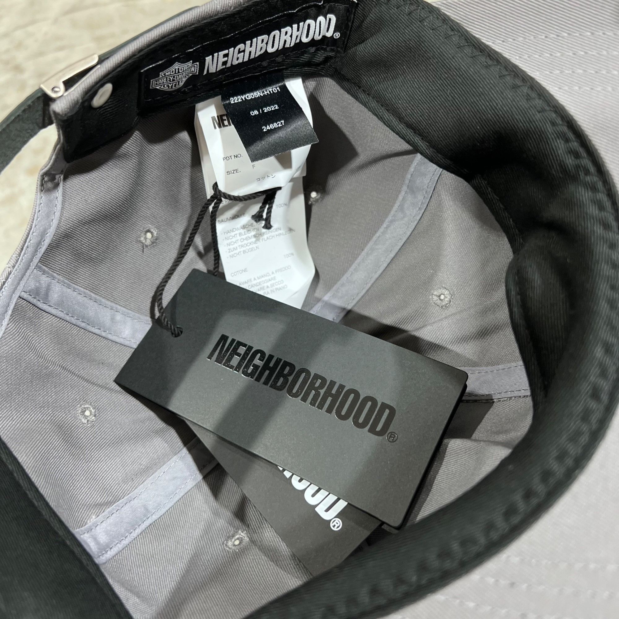 Harley Davidson NWT HARLEY DAVIDSON x NEIGHBORHOOD GREY HAT CAP Size ONE SIZE - 9 Thumbnail