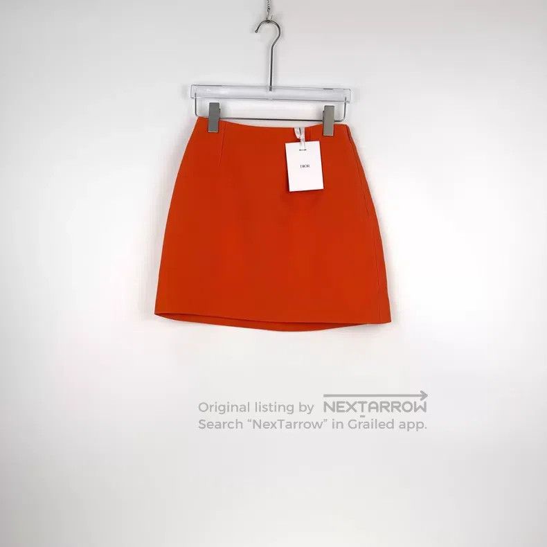 Dior Dior Orange wool mulberry silk short skirt Size 24" / US 00 / IT 34 - 3 Thumbnail